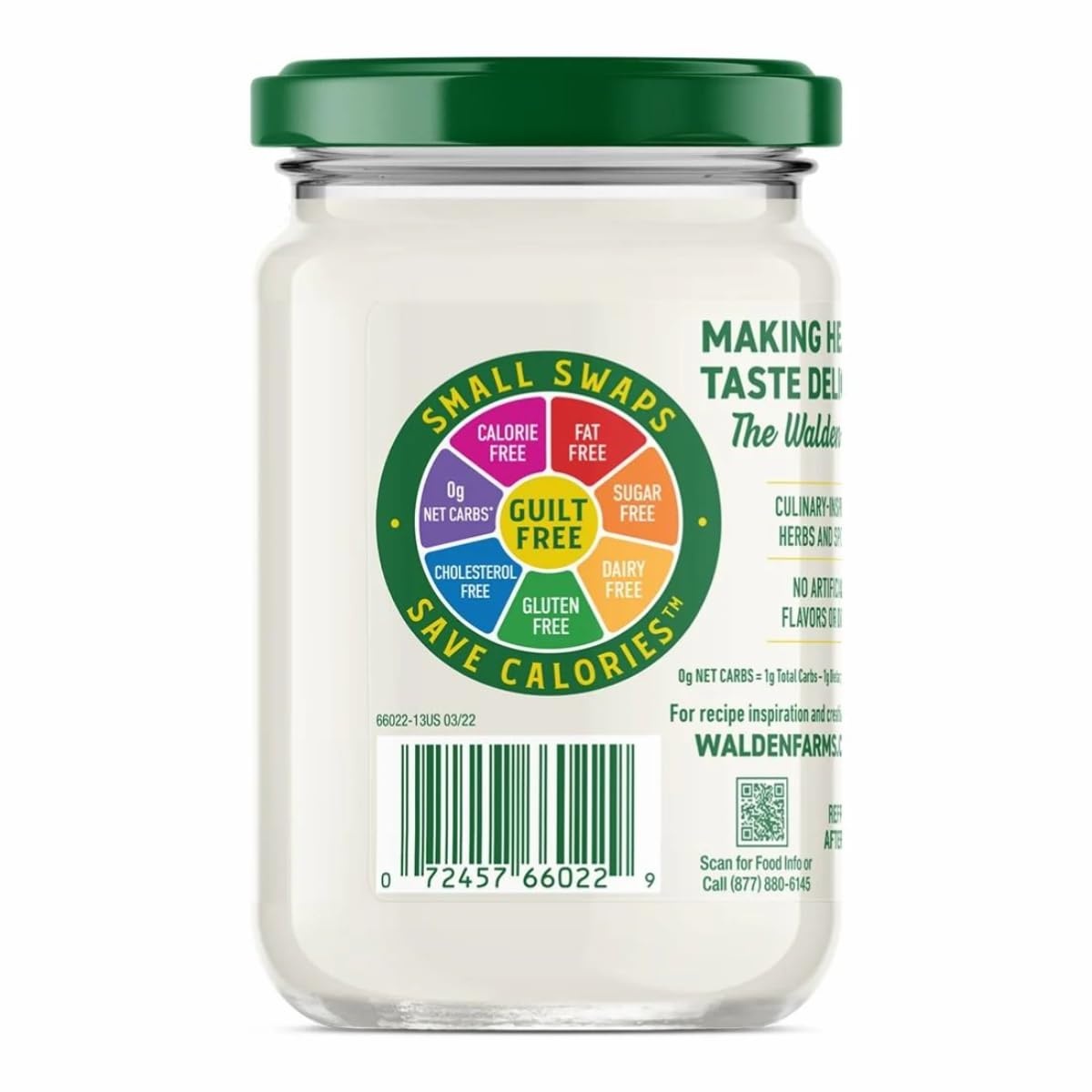 image:imageWalden Farms Amazin Mayo Zero Calorie Sugar Free Keto amp Fat Free Vegan Mayonnaise Alternative for Sandwiches Salads amp Spreads 6Pack 12 oz JarsAmazin