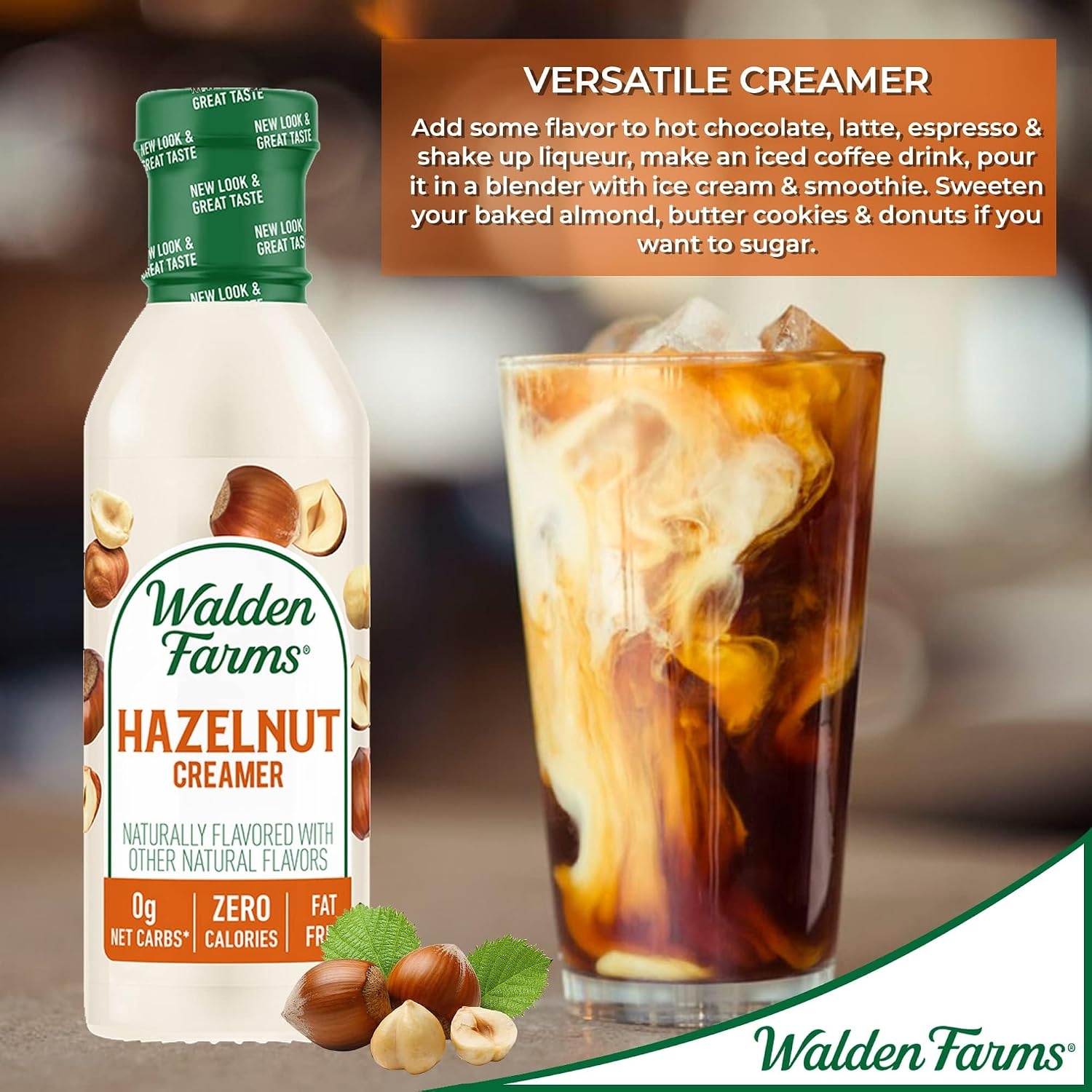 image:imageWalden Farms CalorieFree Hazelnut Coffee Creamer 12 Ounce Pack of 6