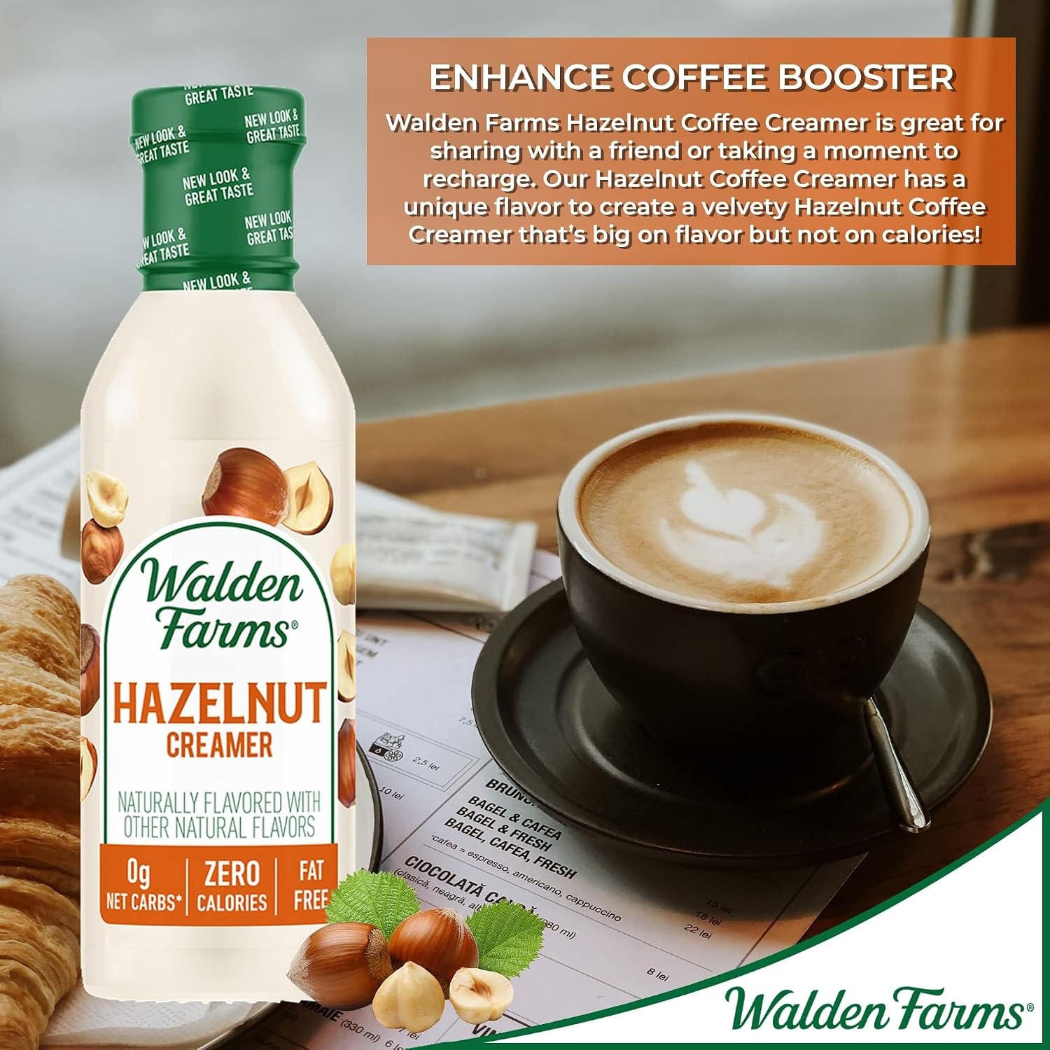image:imageWalden Farms CalorieFree Hazelnut Coffee Creamer 12 Ounce Pack of 6
