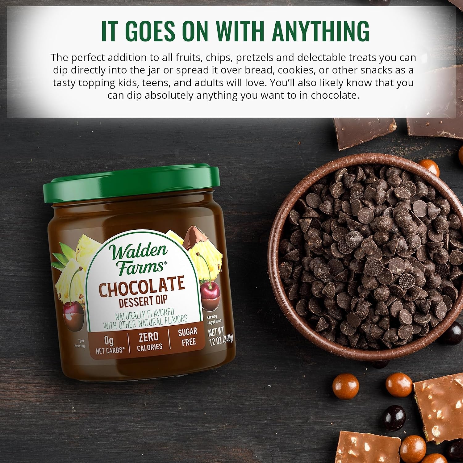 image:imageWalden Farms Caramel Dessert Dip Zero Calorie Sugar Free Keto amp Fat Free Sweet Topping for Apples Desserts amp More 2Pack 12 oz BottlesVariety Of Chocolate Marshmallow