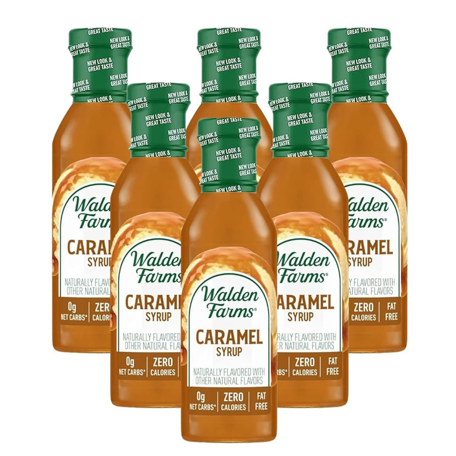 image:imageWalden Farms Caramel Syrup Perfect for Coffee Desserts Ice Cream Zero Calorie SugarFree Low Carb KetoFriendly GlutenFree Vegan 12 oz BottleCaramel