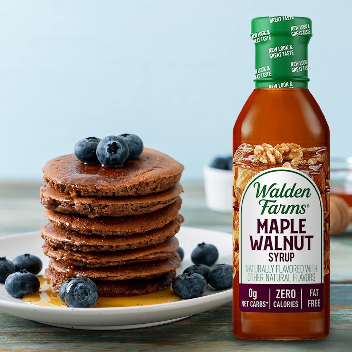 image:imageWalden Farms Caramel Syrup Perfect for Coffee Desserts Ice Cream Zero Calorie SugarFree Low Carb KetoFriendly GlutenFree Vegan 12 oz BottleMaple Walnut