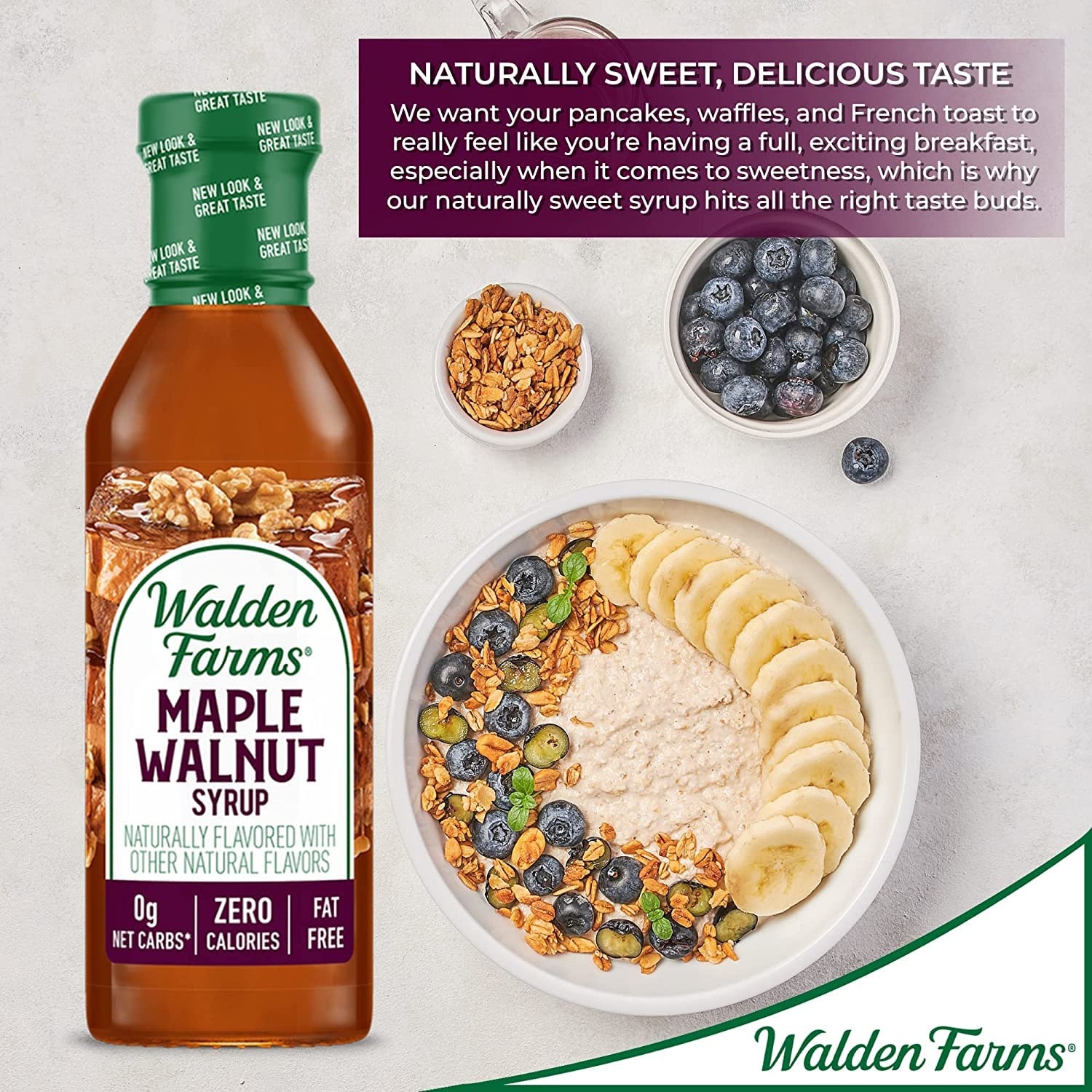 image:imageWalden Farms Caramel Syrup Perfect for Coffee Desserts Ice Cream Zero Calorie SugarFree Low Carb KetoFriendly GlutenFree Vegan 12 oz BottleMaple Walnut