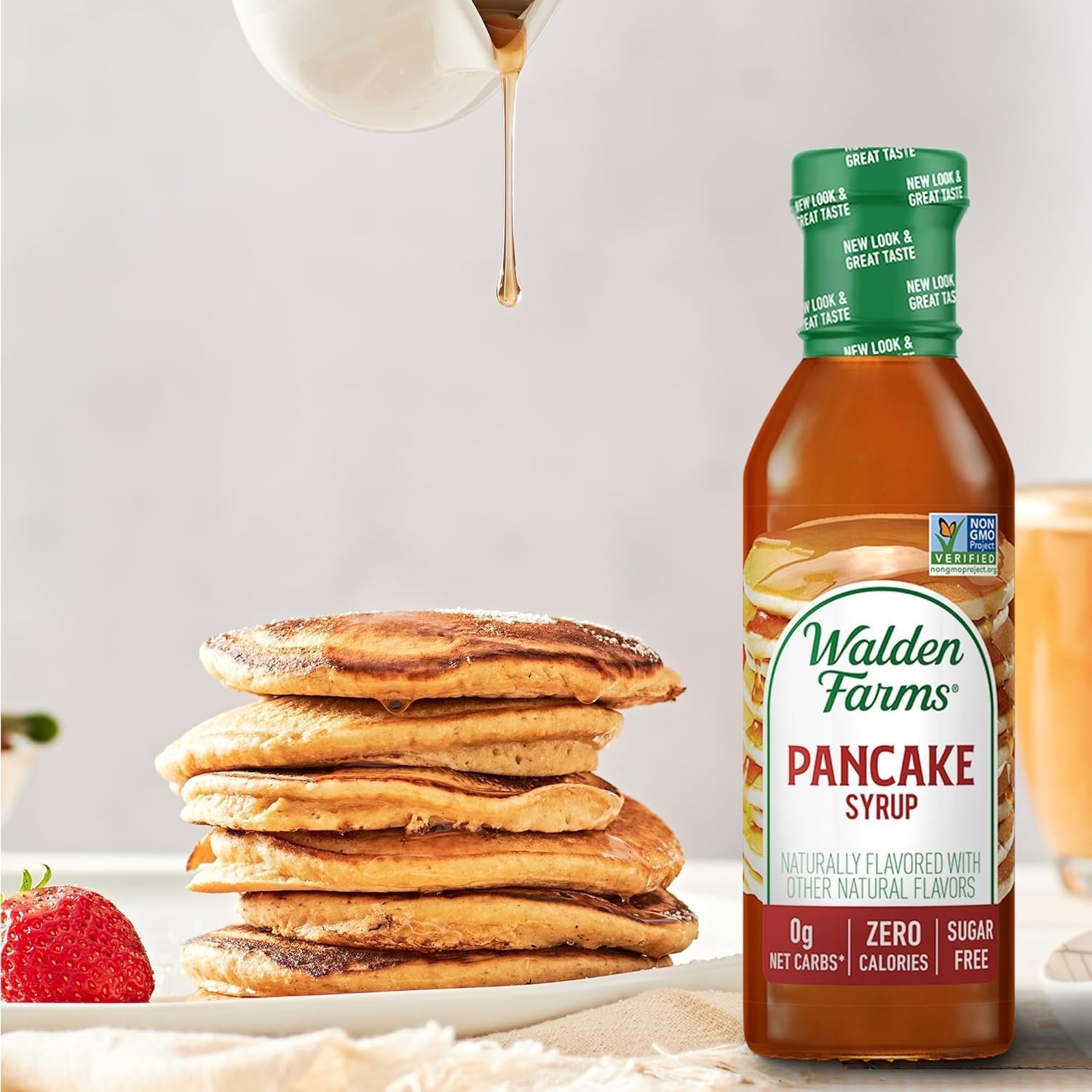 image:imageWalden Farms Caramel Syrup Perfect for Coffee Desserts Ice Cream Zero Calorie SugarFree Low Carb KetoFriendly GlutenFree Vegan 12 oz BottlePancake Syrup