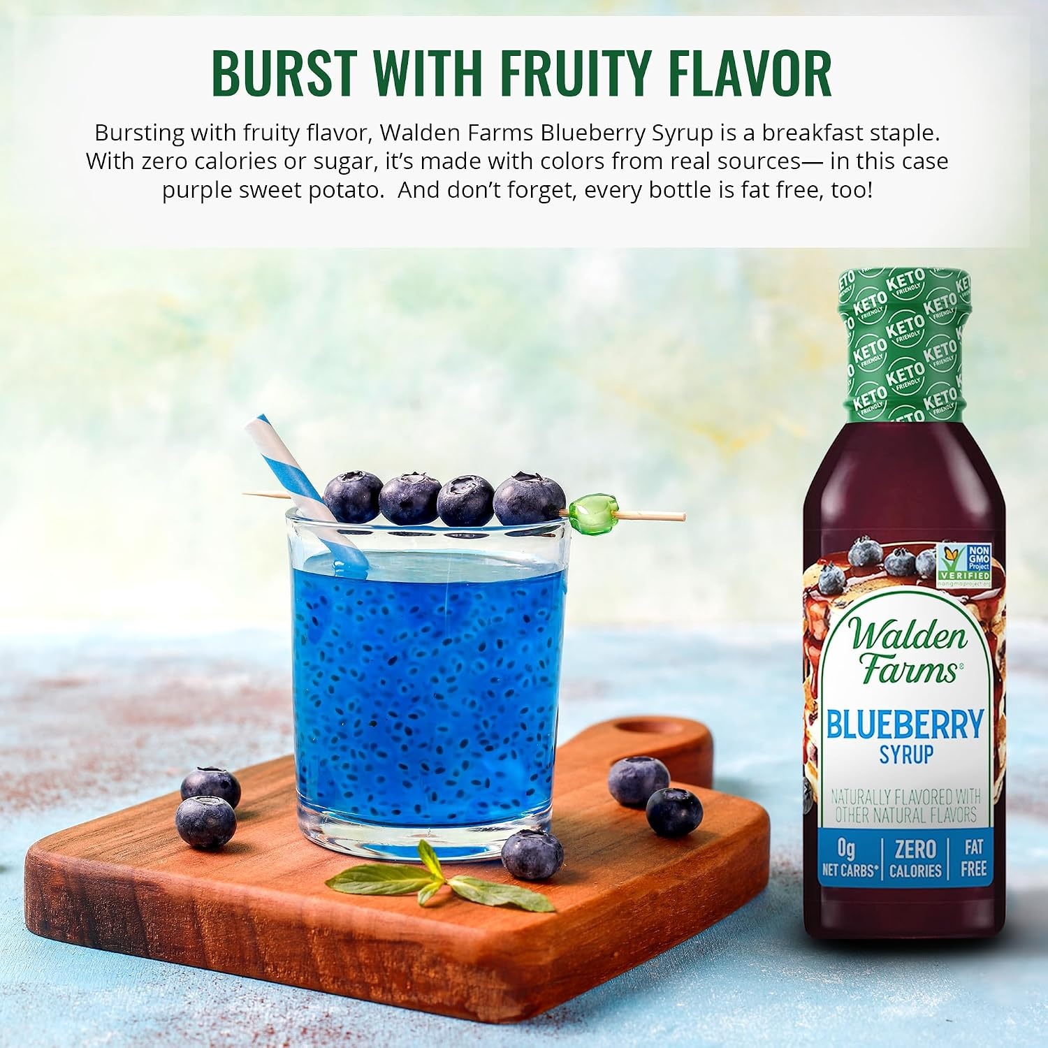 image:imageWalden Farms Caramel Syrup Perfect for Coffee Desserts Ice Cream Zero Calorie SugarFree Low Carb KetoFriendly GlutenFree Vegan 12 oz BottleVariety Of Blueberry Strawberry
