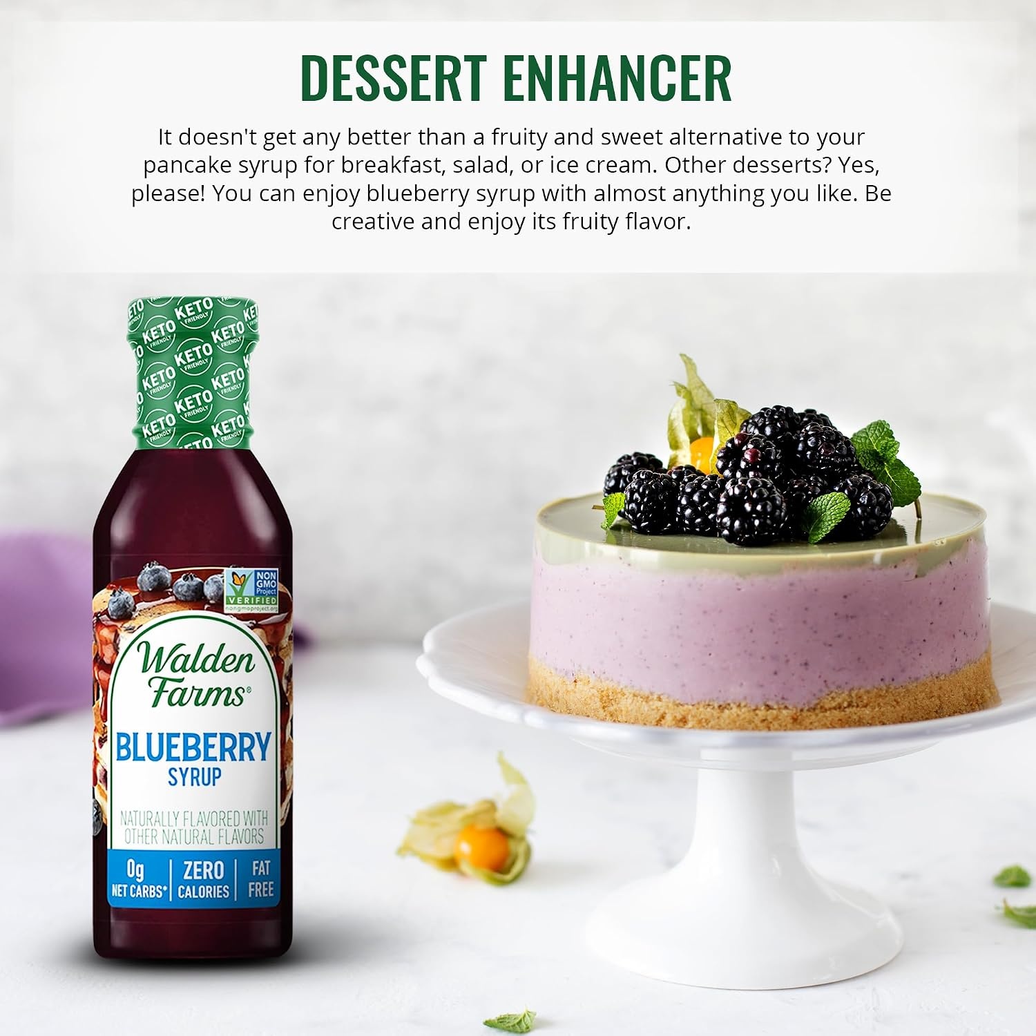 image:imageWalden Farms Caramel Syrup Perfect for Coffee Desserts Ice Cream Zero Calorie SugarFree Low Carb KetoFriendly GlutenFree Vegan 12 oz BottleVariety Of Blueberry Strawberry