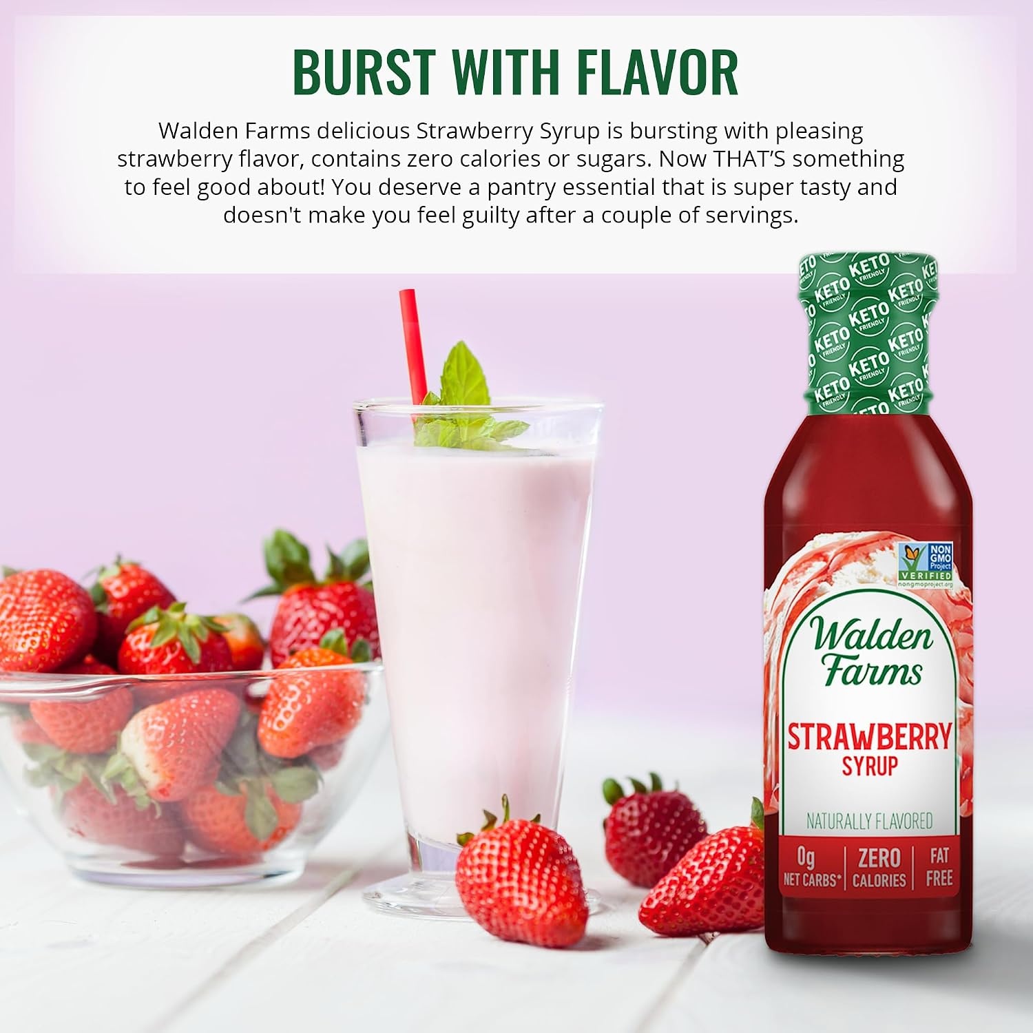image:imageWalden Farms Caramel Syrup Perfect for Coffee Desserts Ice Cream Zero Calorie SugarFree Low Carb KetoFriendly GlutenFree Vegan 12 oz BottleVariety Of Blueberry Strawberry