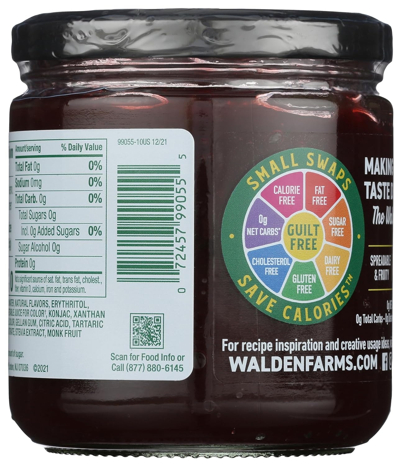 image:imageWalden Farms Chocolate Peanut Spread Zero Calorie Low Carb KetoFriendly Vegan SugarFree Chocolate Peanut Flavor 12 oz BottleBlueberry Fruit