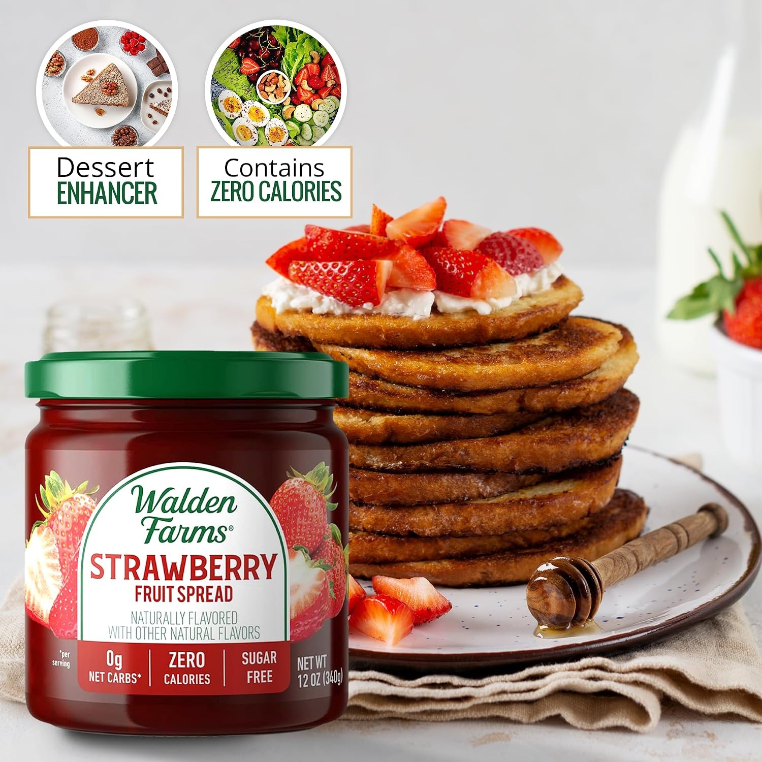 image:imageWalden Farms Chocolate Peanut Spread Zero Calorie Low Carb KetoFriendly Vegan SugarFree Chocolate Peanut Flavor 12 oz BottleVariety Of Three