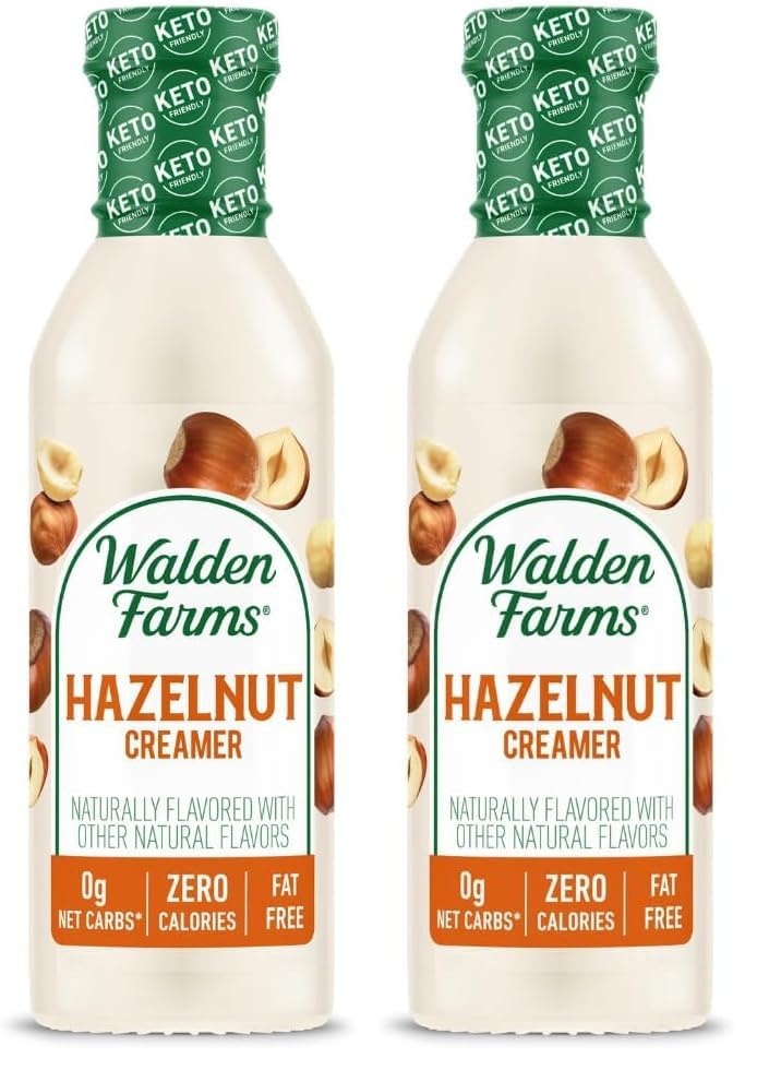 image:imageWalden Farms Coffee Creamers Variety Pack Original Sweet Cream Mocha Hazelnut amp French Vanilla Zero Calorie DairyFree Low Carb KetoFriendly SugarFree 5Pack 12 oz BottlesHazelnut