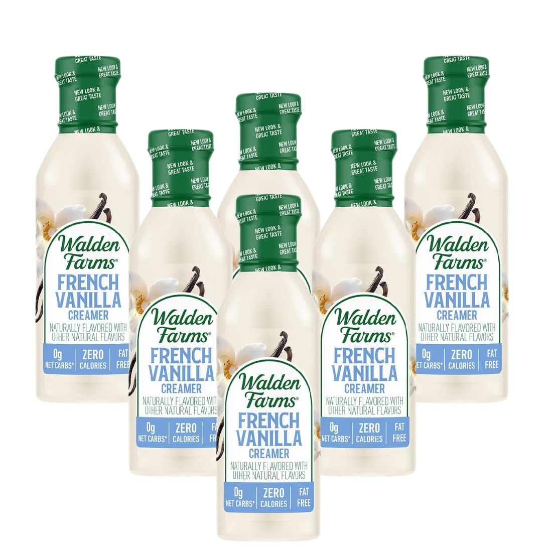 image:imageWalden Farms Coffee Creamers Variety Pack Original Sweet Cream Mocha Hazelnut amp French Vanilla Zero Calorie DairyFree Low Carb KetoFriendly SugarFree 5Pack 12 oz BottlesFrench Vanilla