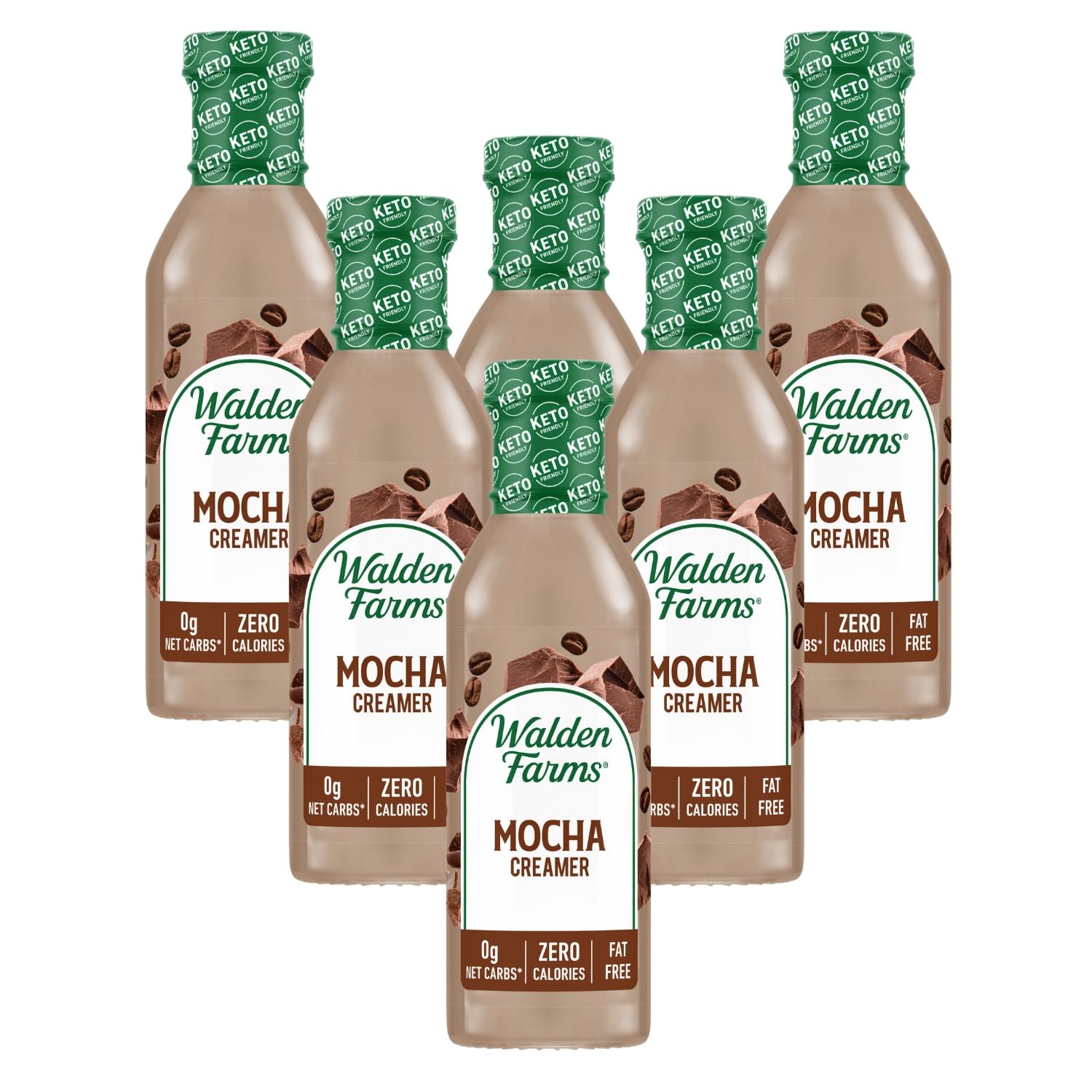 image:imageWalden Farms Coffee Creamers Variety Pack Original Sweet Cream Mocha Hazelnut amp French Vanilla Zero Calorie DairyFree Low Carb KetoFriendly SugarFree 5Pack 12 oz BottlesMocha