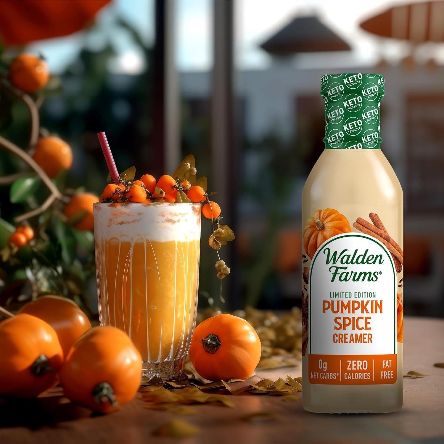 image:imageWalden Farms Coffee Creamers Variety Pack Original Sweet Cream Mocha Hazelnut amp French Vanilla Zero Calorie DairyFree Low Carb KetoFriendly SugarFree 5Pack 12 oz BottlesPumpkin Spice