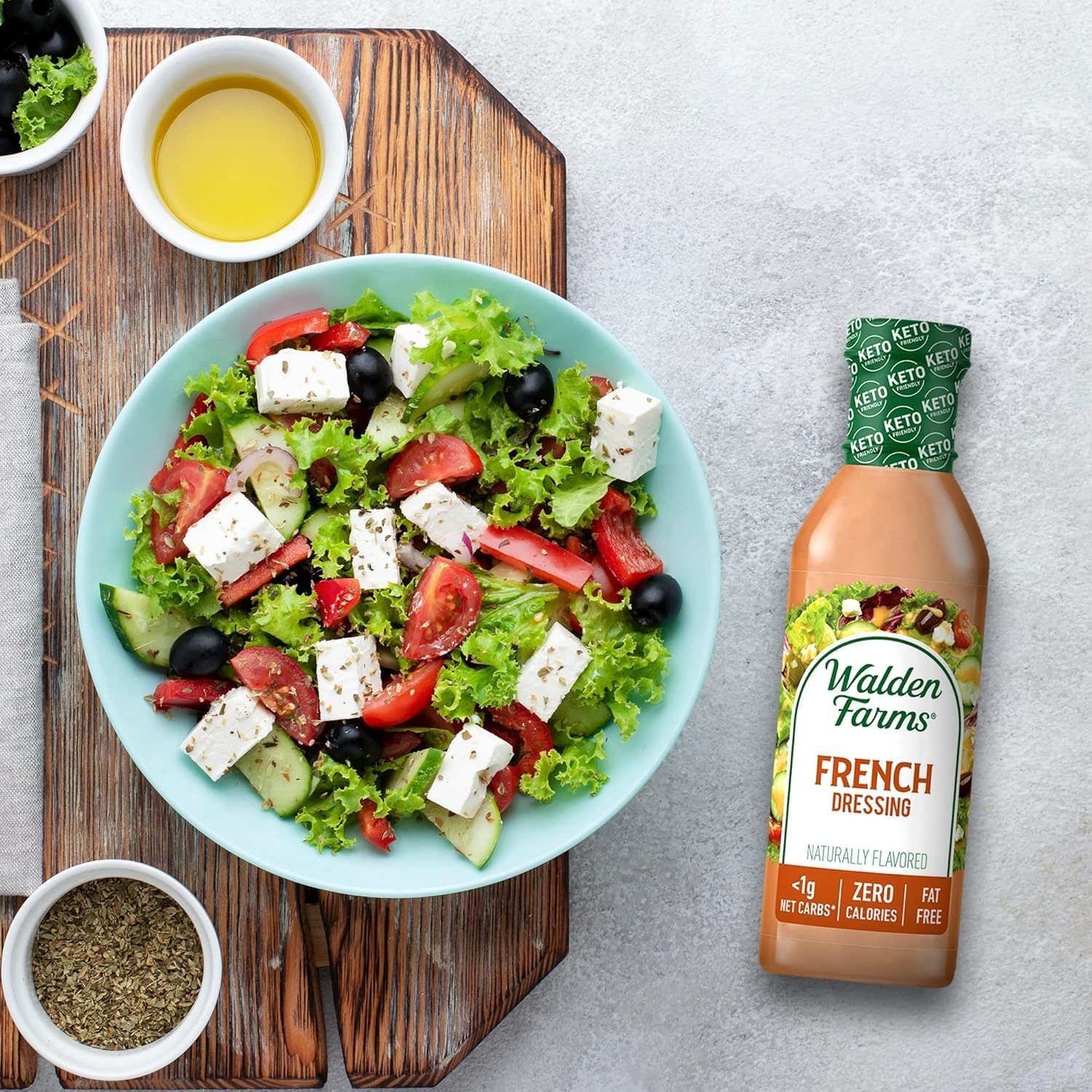 image:imageWalden Farms French Dressing 12 oz Bottle Fresh and Delicious Salad Topping Sugar Free 0g Net Carbs Condiment Smooth and Creamy 6 Pack