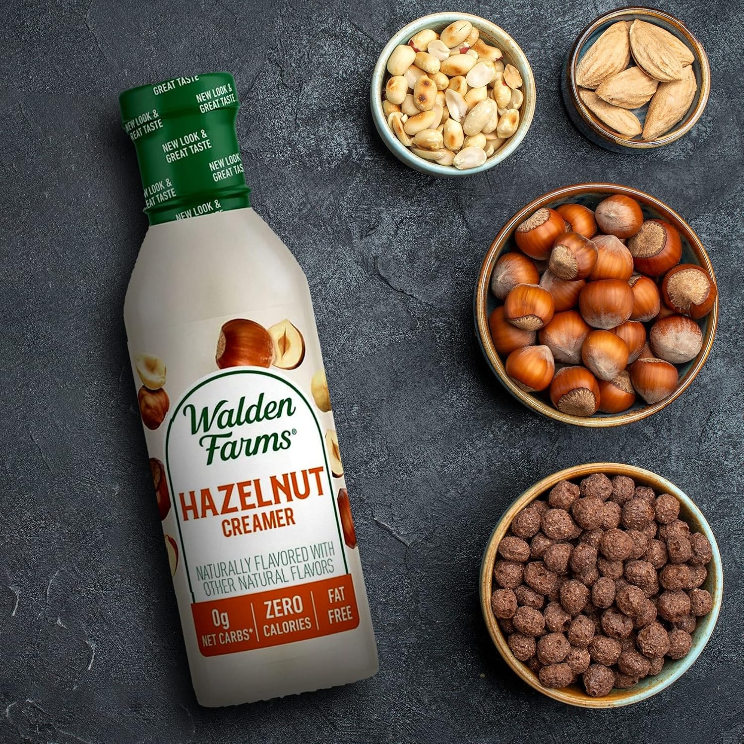 image:imageWalden Farms Hazelnut Coffee Creamer Zero Calorie FatFree SugarFree Low Carb KetoFriendly DairyFree Vegan 2Pack 12 oz Bottles