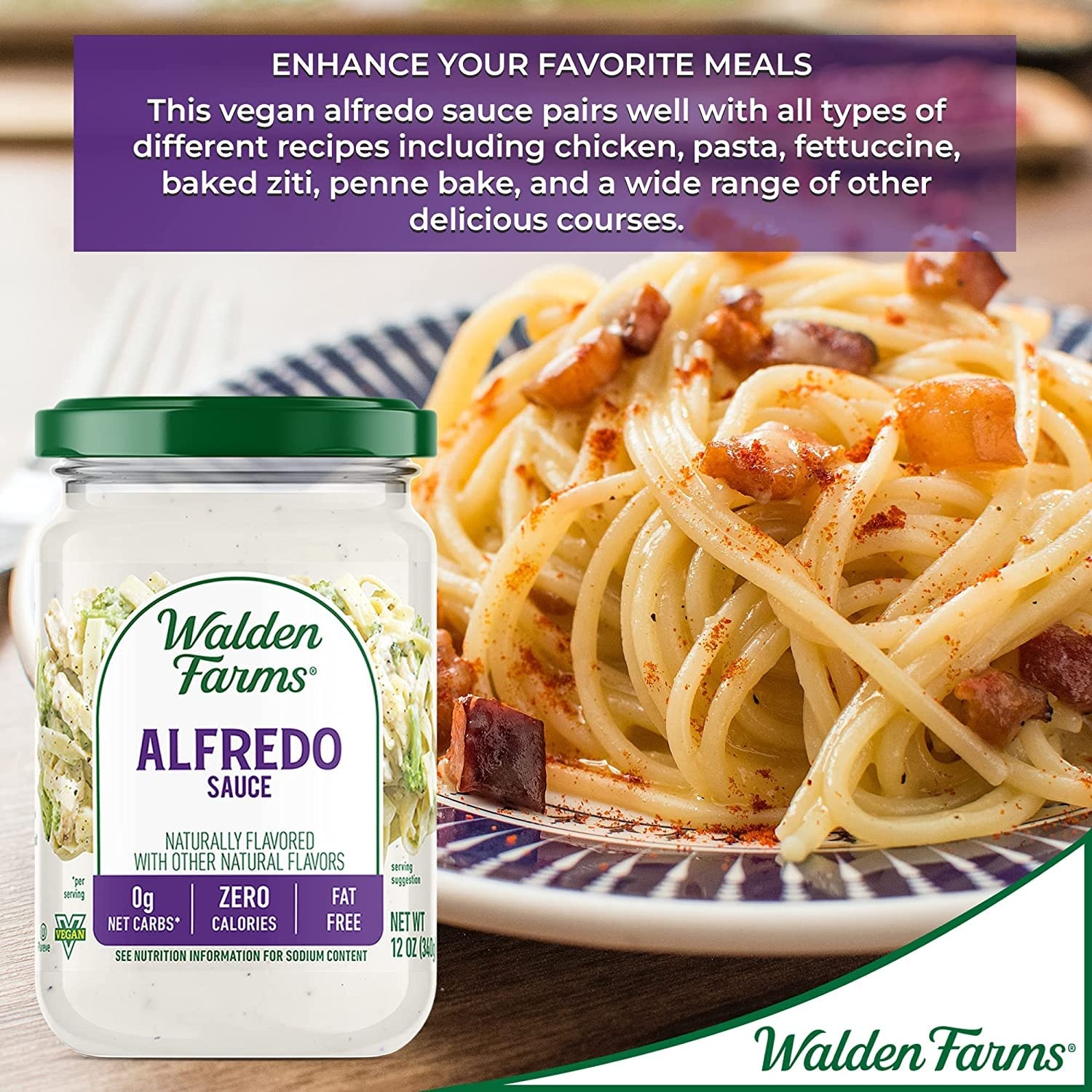 image:imageWalden Farms Hickory Smoked BBQ Sauce Zero Calorie Sugar Free Keto amp No Carb Gourmet Marinade for Chicken Ribs Pork amp More 12 oz BottleAlfredo