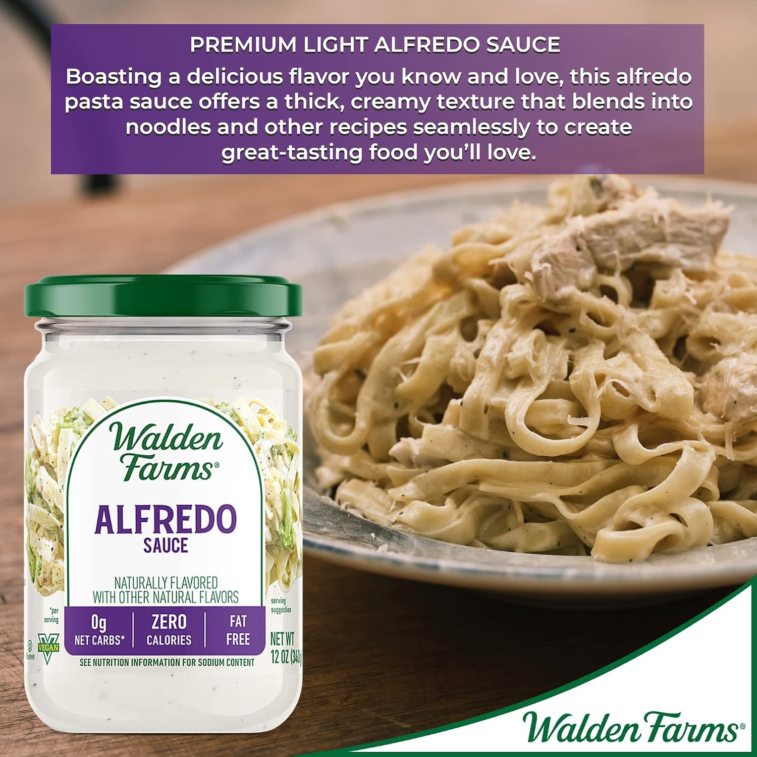 image:imageWalden Farms Hickory Smoked BBQ Sauce Zero Calorie Sugar Free Keto amp No Carb Gourmet Marinade for Chicken Ribs Pork amp More 12 oz BottleAlfredo