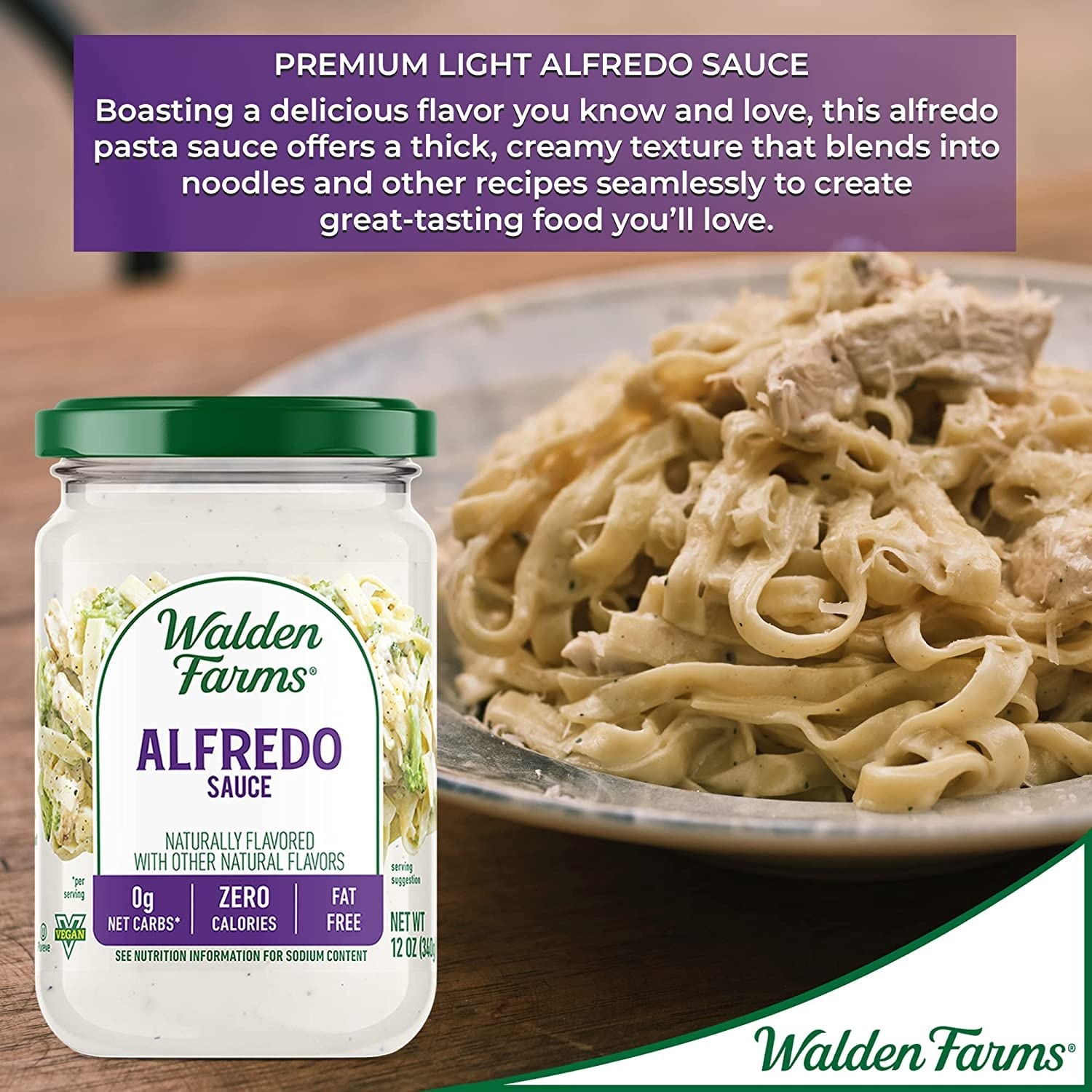 image:imageWalden Farms Hickory Smoked BBQ Sauce Zero Calorie Sugar Free Keto amp No Carb Gourmet Marinade for Chicken Ribs Pork amp More 12 oz BottleAlfredo