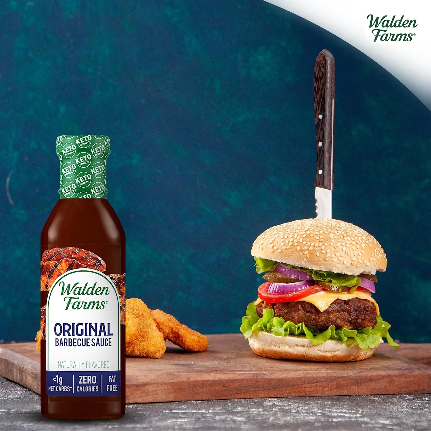 image:imageWalden Farms Hickory Smoked BBQ Sauce Zero Calorie Sugar Free Keto amp No Carb Gourmet Marinade for Chicken Ribs Pork amp More 12 oz BottleKetchup Original Barbecue Seafood