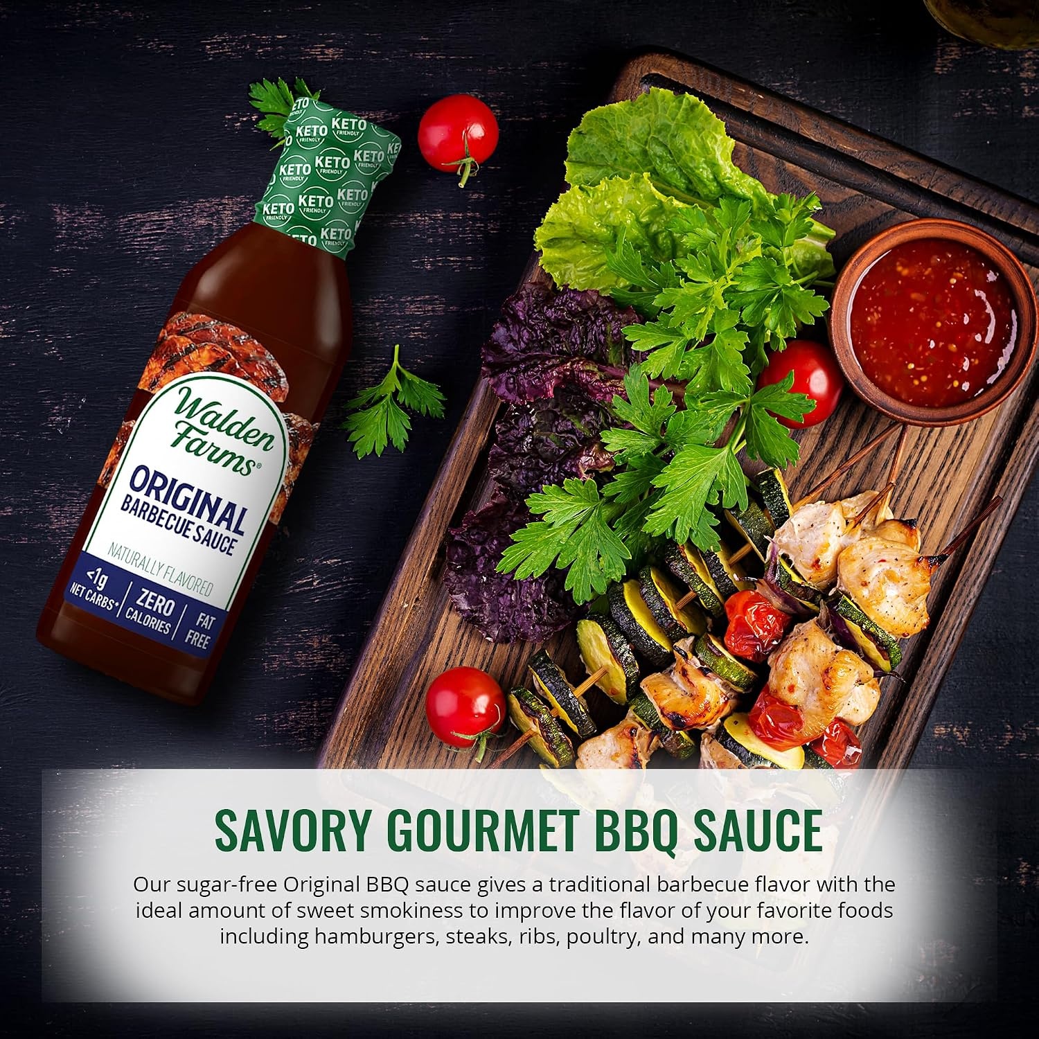 image:imageWalden Farms Hickory Smoked BBQ Sauce Zero Calorie Sugar Free Keto amp No Carb Gourmet Marinade for Chicken Ribs Pork amp More 12 oz BottleKetchup Original Barbecue Seafood