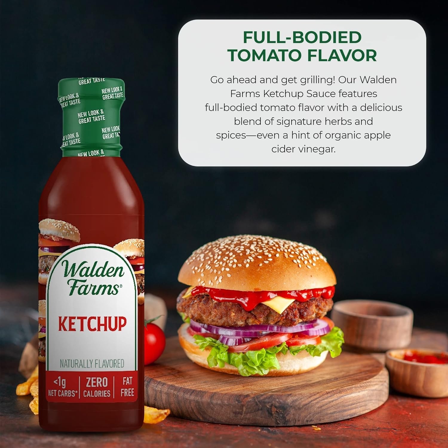 image:imageWalden Farms Hickory Smoked BBQ Sauce Zero Calorie Sugar Free Keto amp No Carb Gourmet Marinade for Chicken Ribs Pork amp More 12 oz BottleKetchup