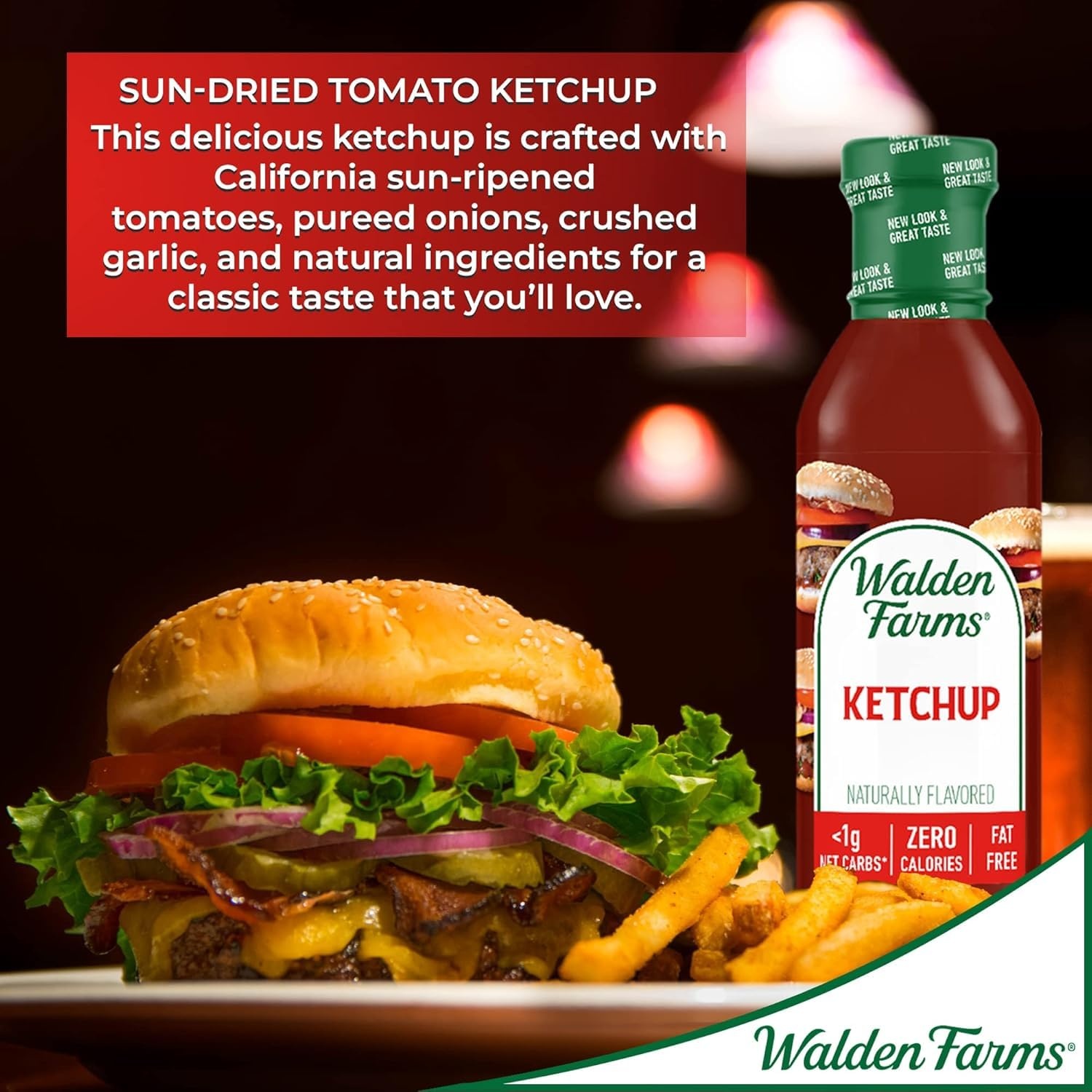 image:imageWalden Farms Hickory Smoked BBQ Sauce Zero Calorie Sugar Free Keto amp No Carb Gourmet Marinade for Chicken Ribs Pork amp More 12 oz BottleKetchup
