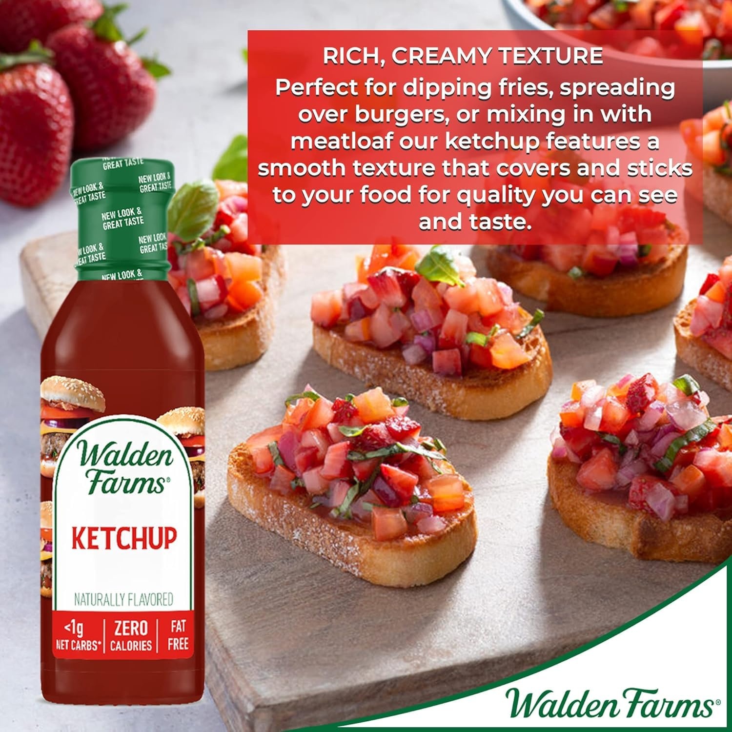 image:imageWalden Farms Hickory Smoked BBQ Sauce Zero Calorie Sugar Free Keto amp No Carb Gourmet Marinade for Chicken Ribs Pork amp More 12 oz BottleKetchup