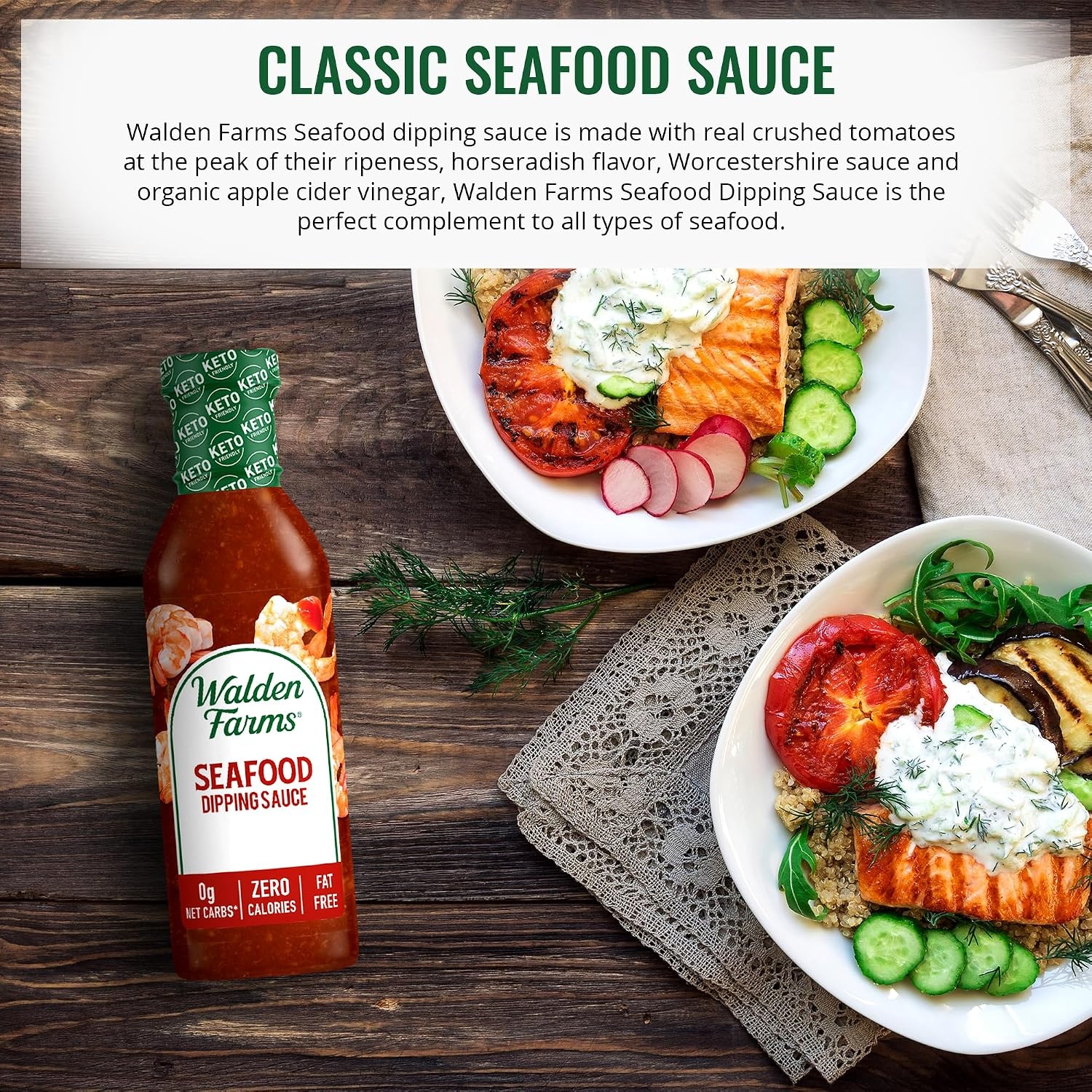image:imageWalden Farms Hickory Smoked BBQ Sauce Zero Calorie Sugar Free Keto amp No Carb Gourmet Marinade for Chicken Ribs Pork amp More 12 oz BottleSeafood