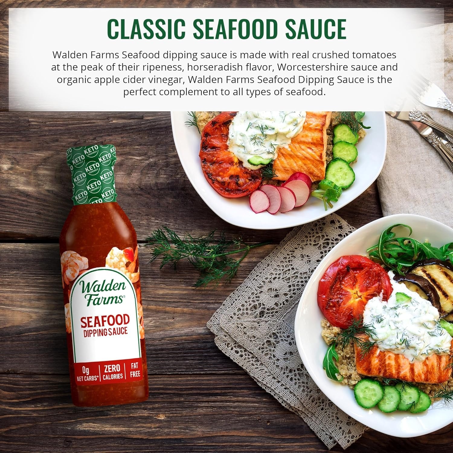 image:imageWalden Farms Hickory Smoked BBQ Sauce Zero Calorie Sugar Free Keto amp No Carb Gourmet Marinade for Chicken Ribs Pork amp More 12 oz BottleSeafood