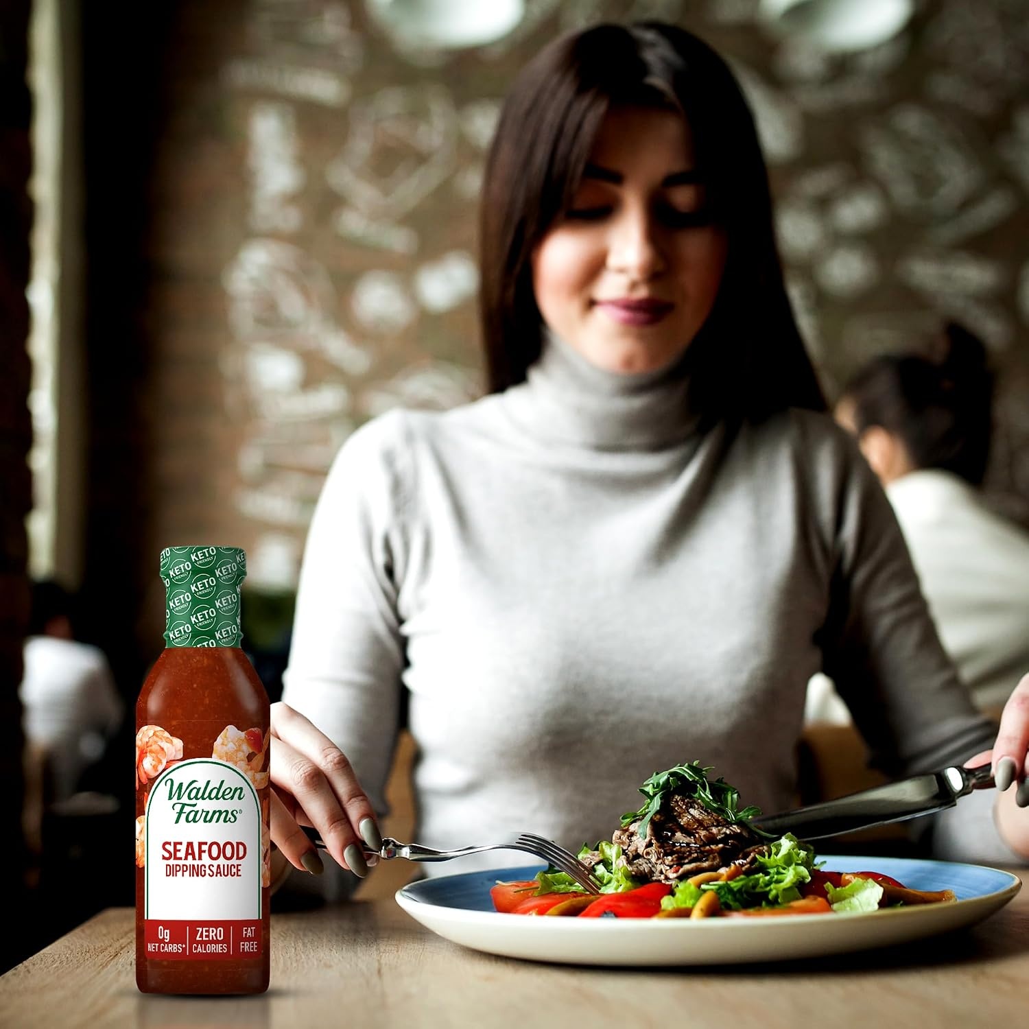 image:imageWalden Farms Hickory Smoked BBQ Sauce Zero Calorie Sugar Free Keto amp No Carb Gourmet Marinade for Chicken Ribs Pork amp More 12 oz BottleSeafood