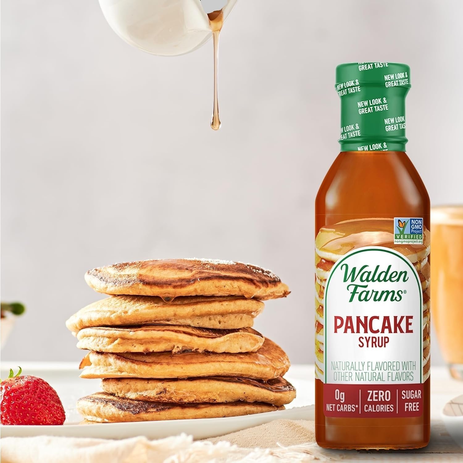 image:imageWalden Farms Pancake Syrup Perfect for Pancakes Waffles Desserts Zero Calorie SugarFree Low Carb KetoFriendly GlutenFree Vegan 12 oz Bottle