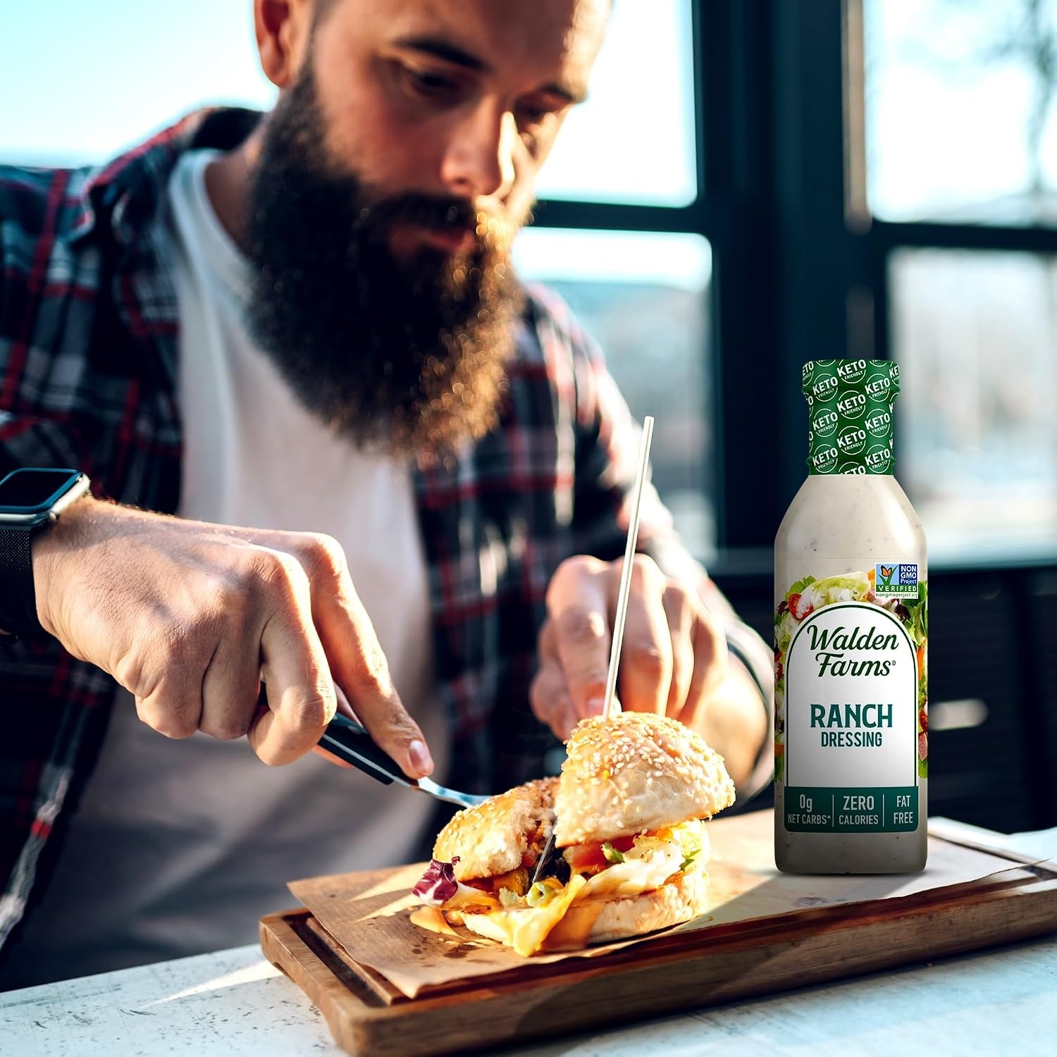 image:imageWalden Farms Ranch Dressing CalorieFree GlutenFree Low Carb KetoFriendly SugarFree Classic Ranch Flavor 12 oz Bottle x 2