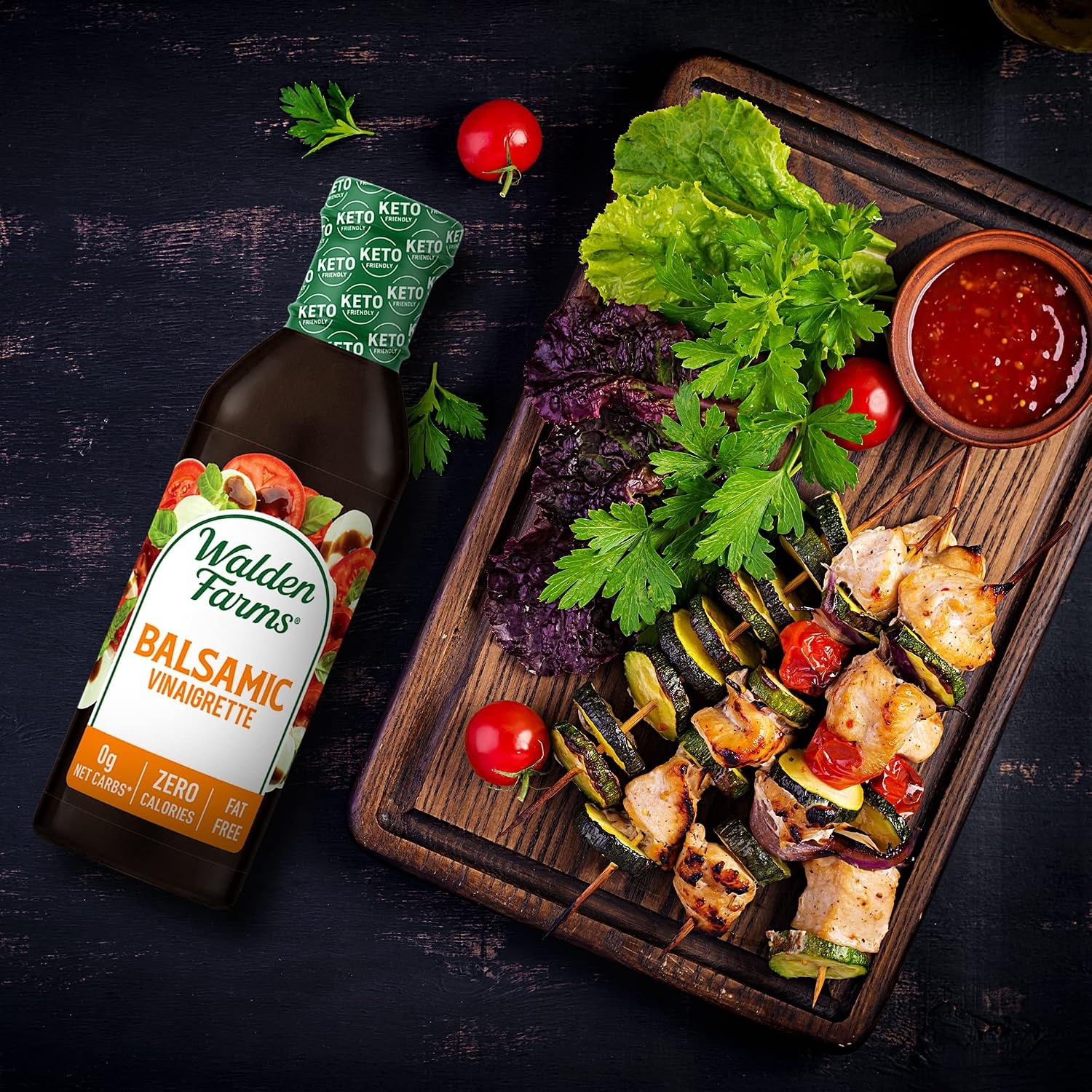 image:imageWalden Farms Ranch Dressing CalorieFree GlutenFree Low Carb KetoFriendly SugarFree DairyFree Creamy Ranch Flavor 1 Pack 12 oz BottleBalsamic Vinaigrette