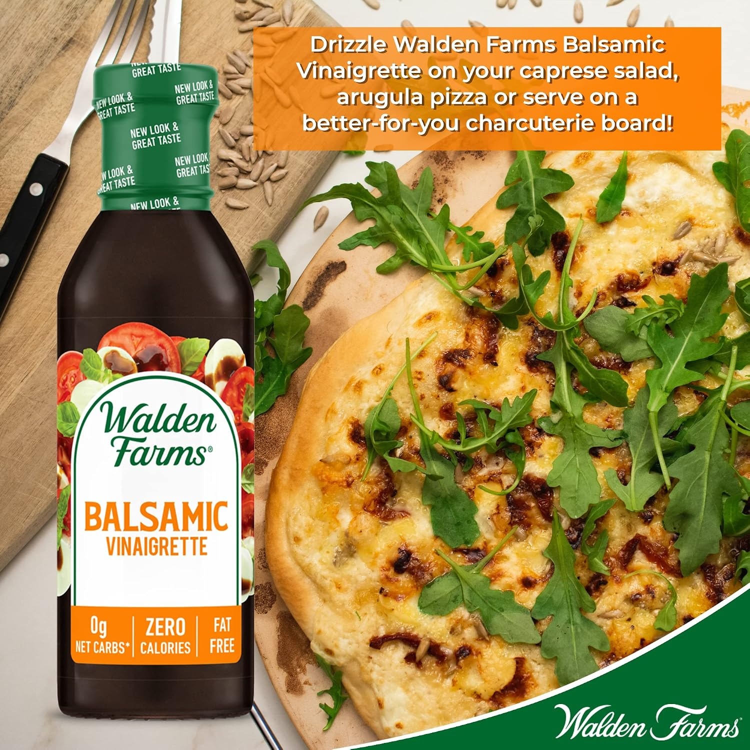 image:imageWalden Farms Ranch Dressing CalorieFree GlutenFree Low Carb KetoFriendly SugarFree DairyFree Creamy Ranch Flavor 1 Pack 12 oz BottleBalsamic Vinaigrette