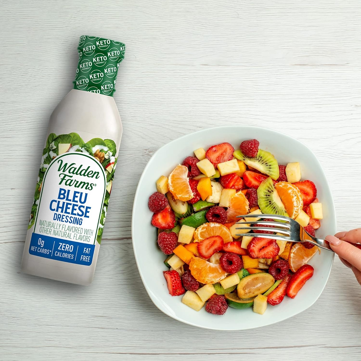 image:imageWalden Farms Ranch Dressing CalorieFree GlutenFree Low Carb KetoFriendly SugarFree DairyFree Creamy Ranch Flavor 1 Pack 12 oz BottleBleu Cheese