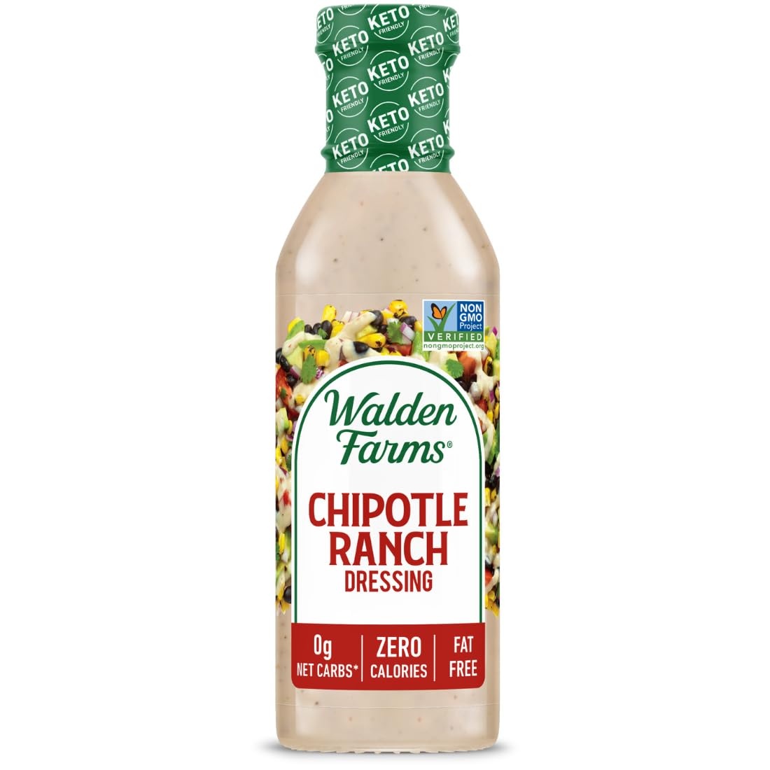 image:imageWalden Farms Ranch Dressing CalorieFree GlutenFree Low Carb KetoFriendly SugarFree DairyFree Creamy Ranch Flavor 1 Pack 12 oz BottleChipotle Ranch