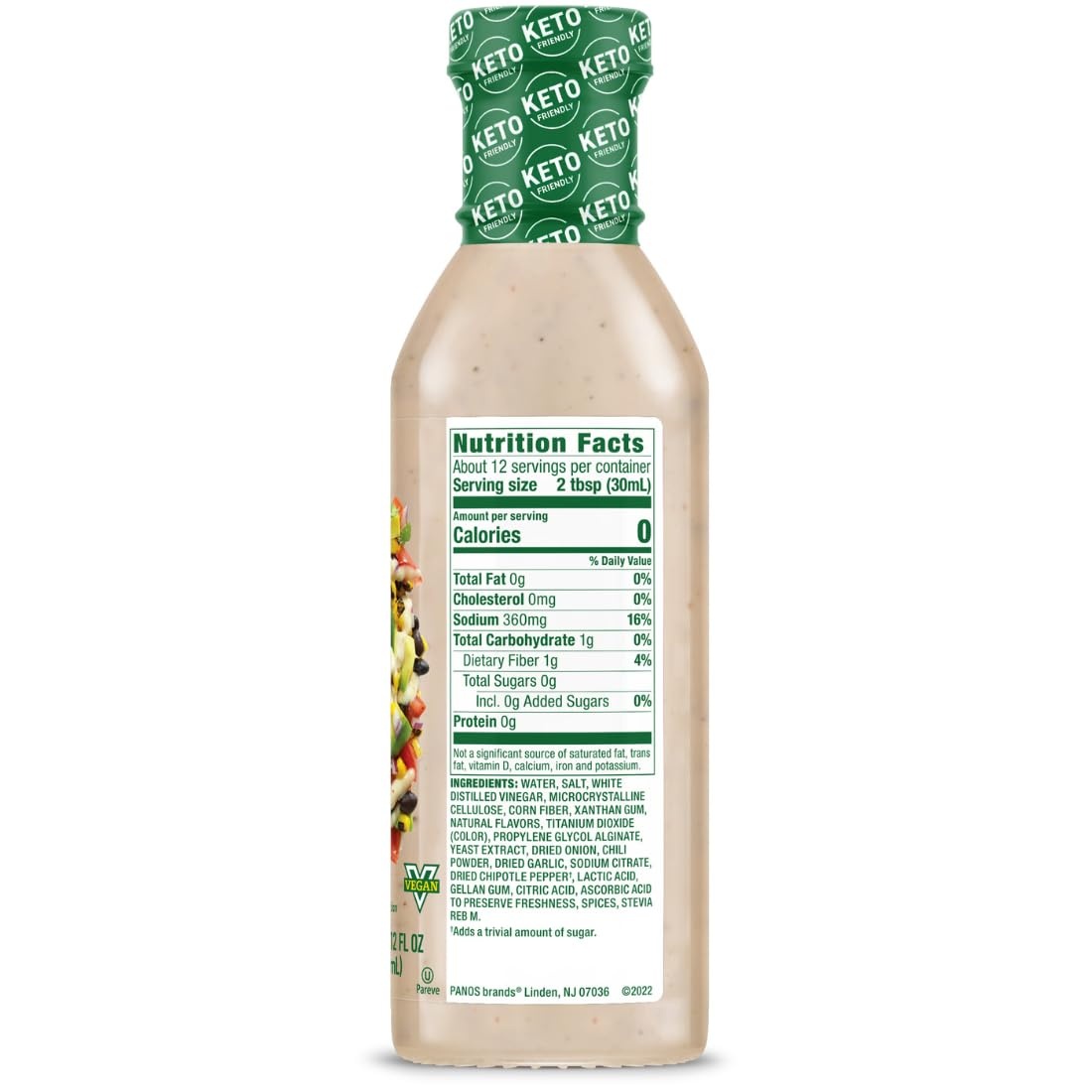 image:imageWalden Farms Ranch Dressing CalorieFree GlutenFree Low Carb KetoFriendly SugarFree DairyFree Creamy Ranch Flavor 1 Pack 12 oz BottleChipotle Ranch