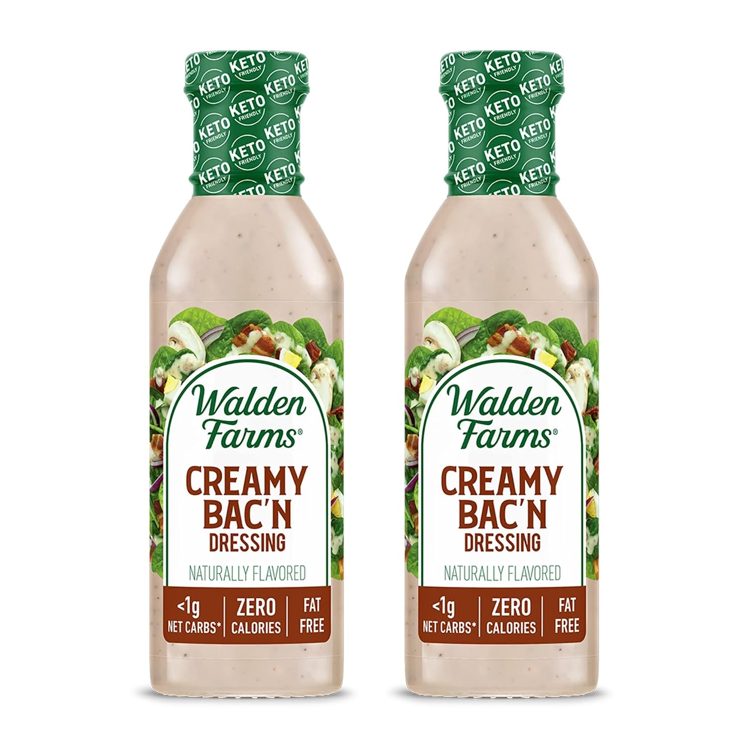 image:imageWalden Farms Ranch Dressing CalorieFree GlutenFree Low Carb KetoFriendly SugarFree DairyFree Creamy Ranch Flavor 1 Pack 12 oz BottleCreamy Bacn