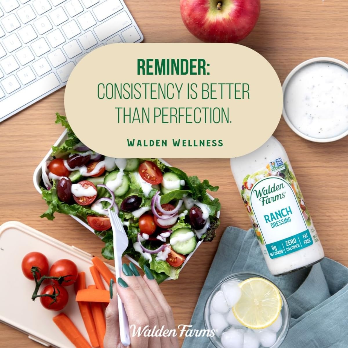 image:imageWalden Farms Ranch Dressing CalorieFree GlutenFree Low Carb KetoFriendly SugarFree DairyFree Creamy Ranch Flavor 1 Pack 12 oz BottleItalian Dressing