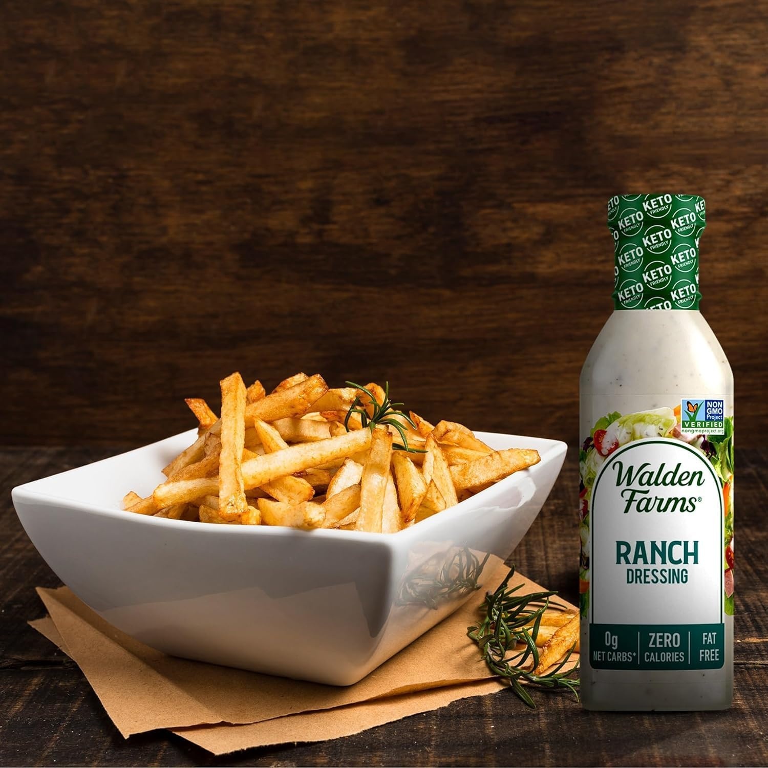image:imageWalden Farms Ranch Dressing CalorieFree GlutenFree Low Carb KetoFriendly SugarFree DairyFree Creamy Ranch Flavor 1 Pack 12 oz BottleRanch