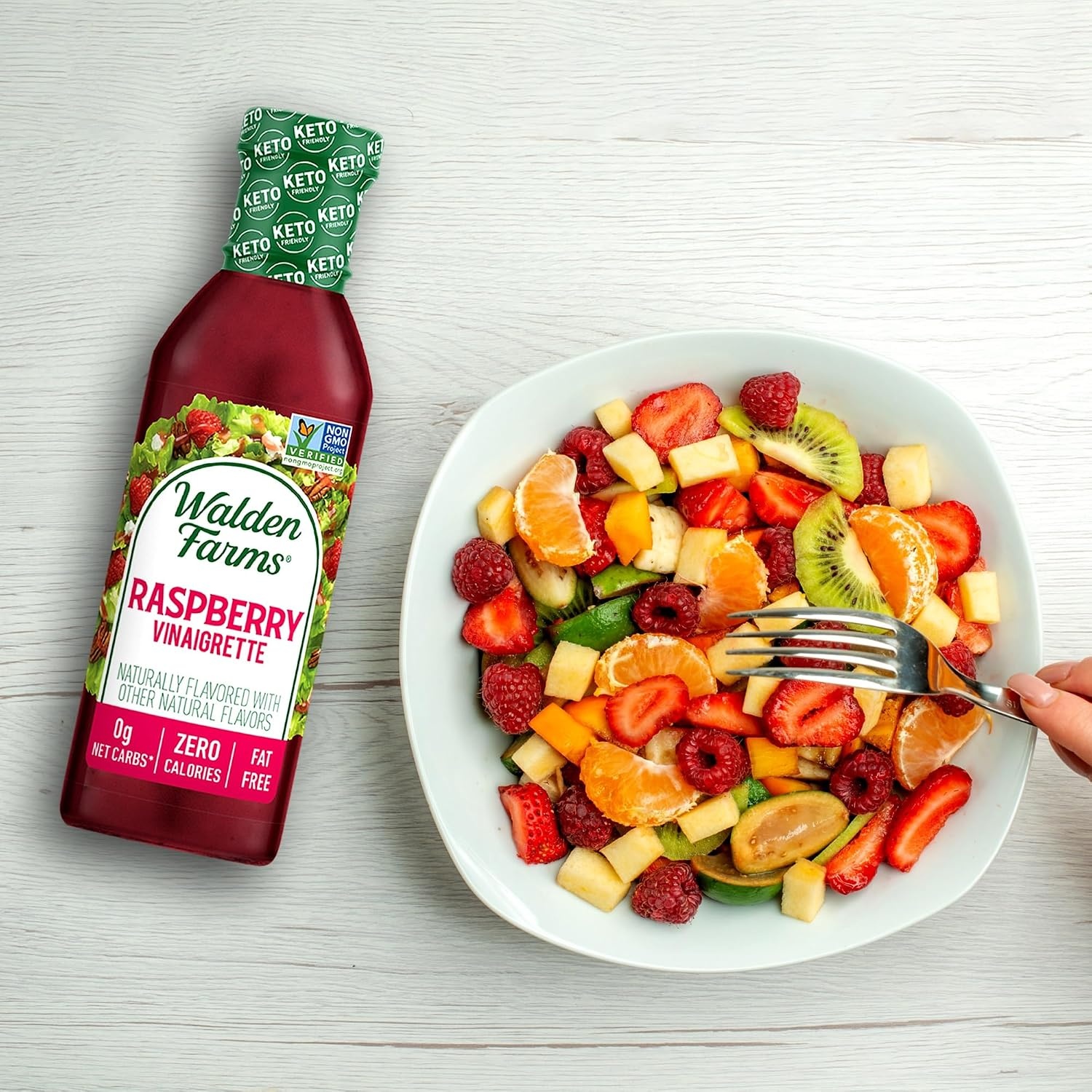 image:imageWalden Farms Ranch Dressing CalorieFree GlutenFree Low Carb KetoFriendly SugarFree DairyFree Creamy Ranch Flavor 1 Pack 12 oz BottleRaspberry Vinaigrette