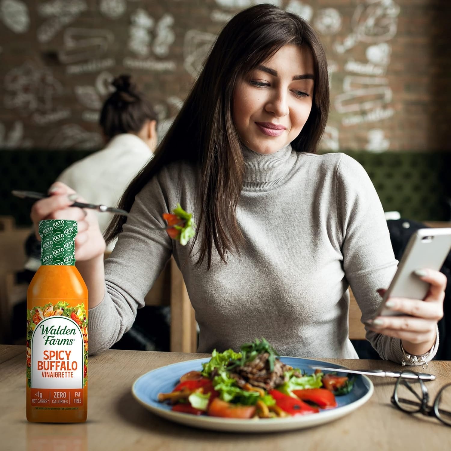 image:imageWalden Farms Ranch Dressing CalorieFree GlutenFree Low Carb KetoFriendly SugarFree DairyFree Creamy Ranch Flavor 1 Pack 12 oz BottleSpicy Buffalo Vinaigrette