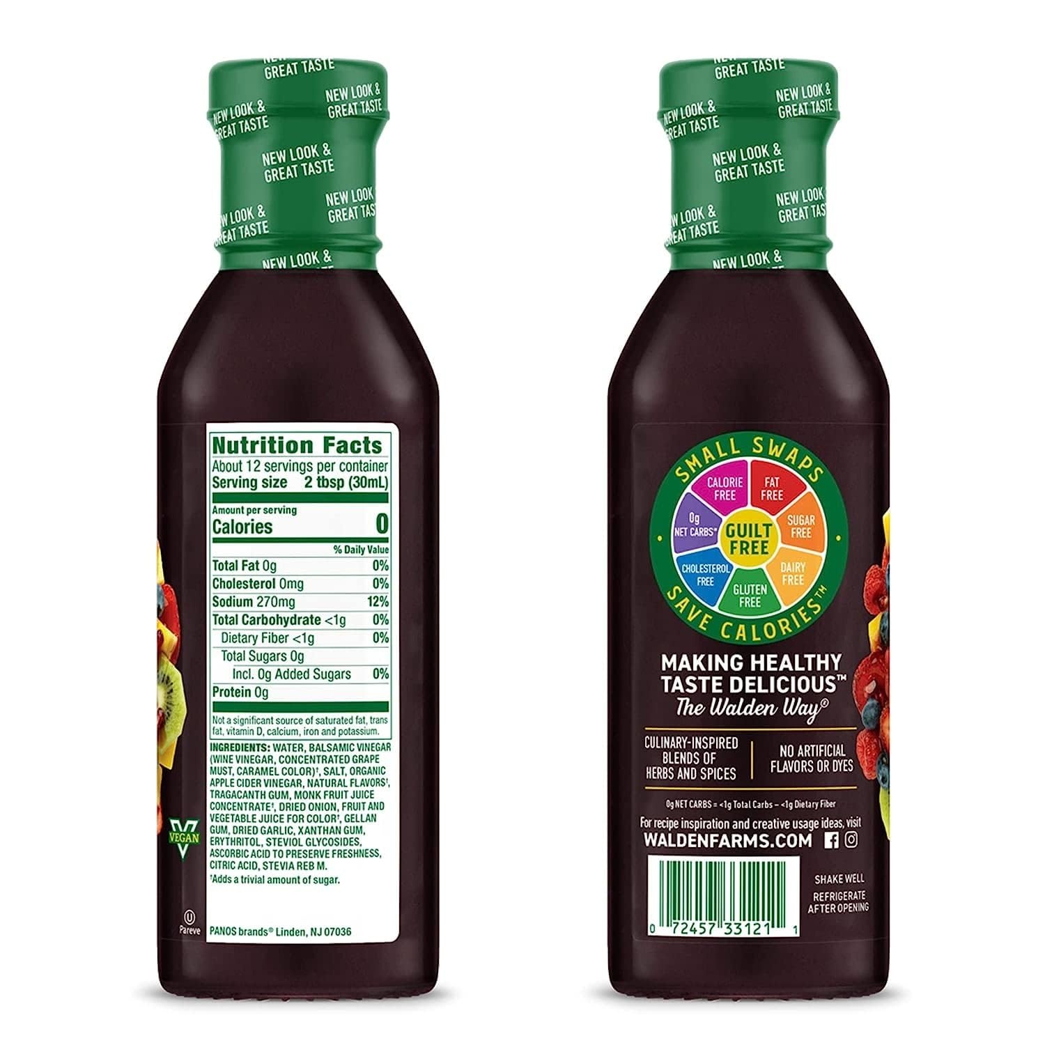 image:imageWalden Farms Ranch Dressing CalorieFree GlutenFree Low Carb KetoFriendly SugarFree DairyFree Creamy Ranch Flavor 1 Pack 12 oz BottleSuper Fruits Balsamic Vinaigrette