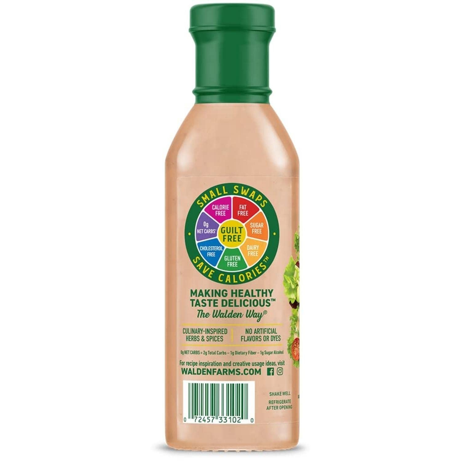 image:imageWalden Farms Ranch Dressing CalorieFree GlutenFree Low Carb KetoFriendly SugarFree DairyFree Creamy Ranch Flavor 1 Pack 12 oz BottleThousand Island