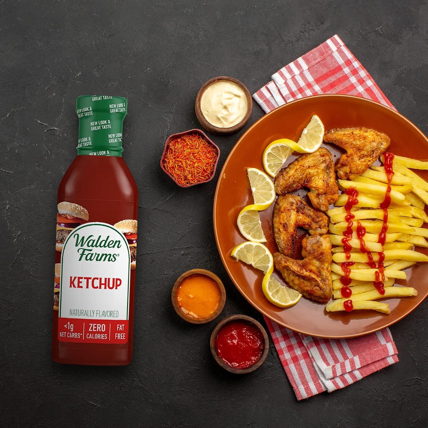 image:imageWalden Farms Sauce 12 Fl Oz Pack of 6 Hickory Smoked BarbecueKetchup