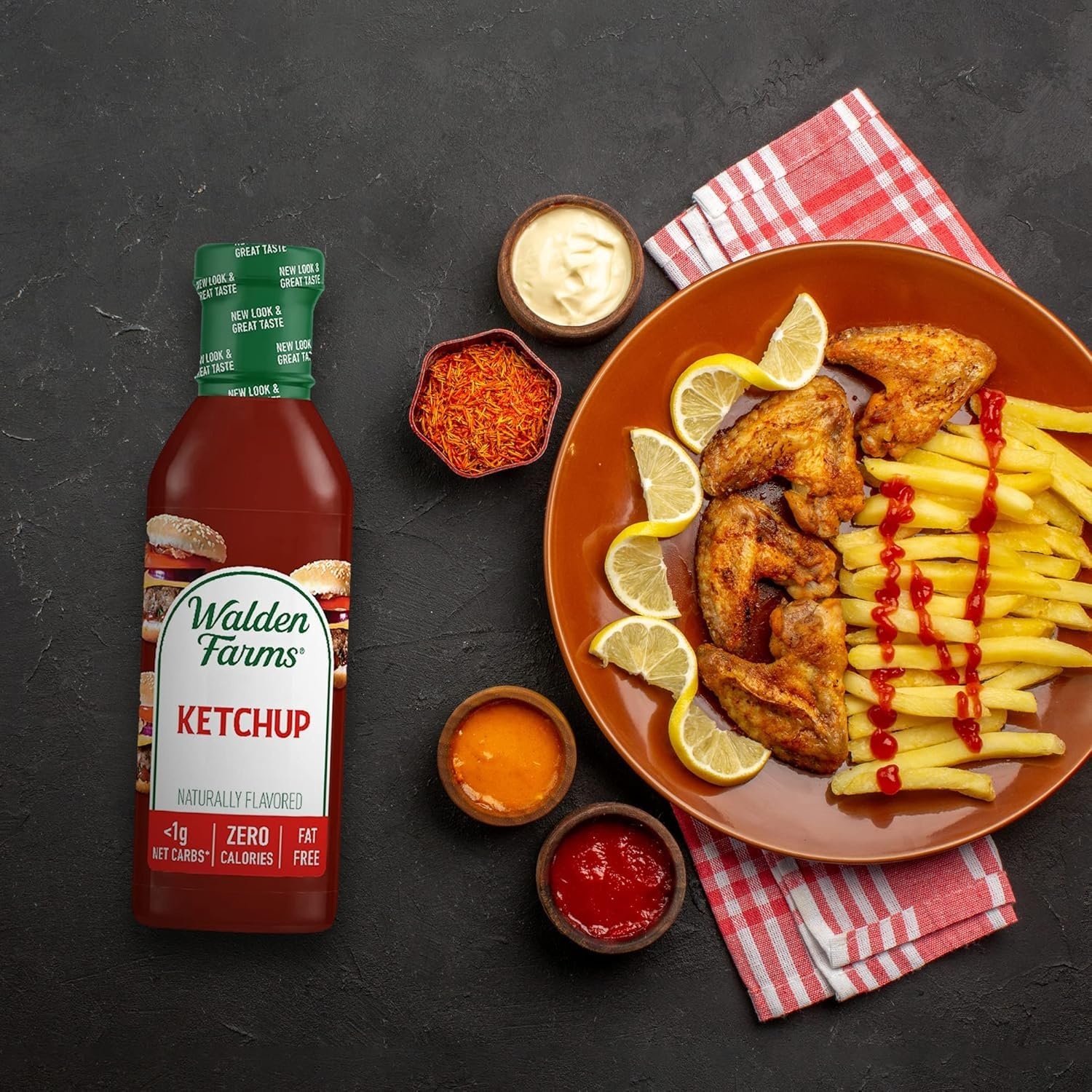 image:imageWalden Farms Sauce 12 Fl Oz Pack of 6 Hickory Smoked BarbecueKetchup