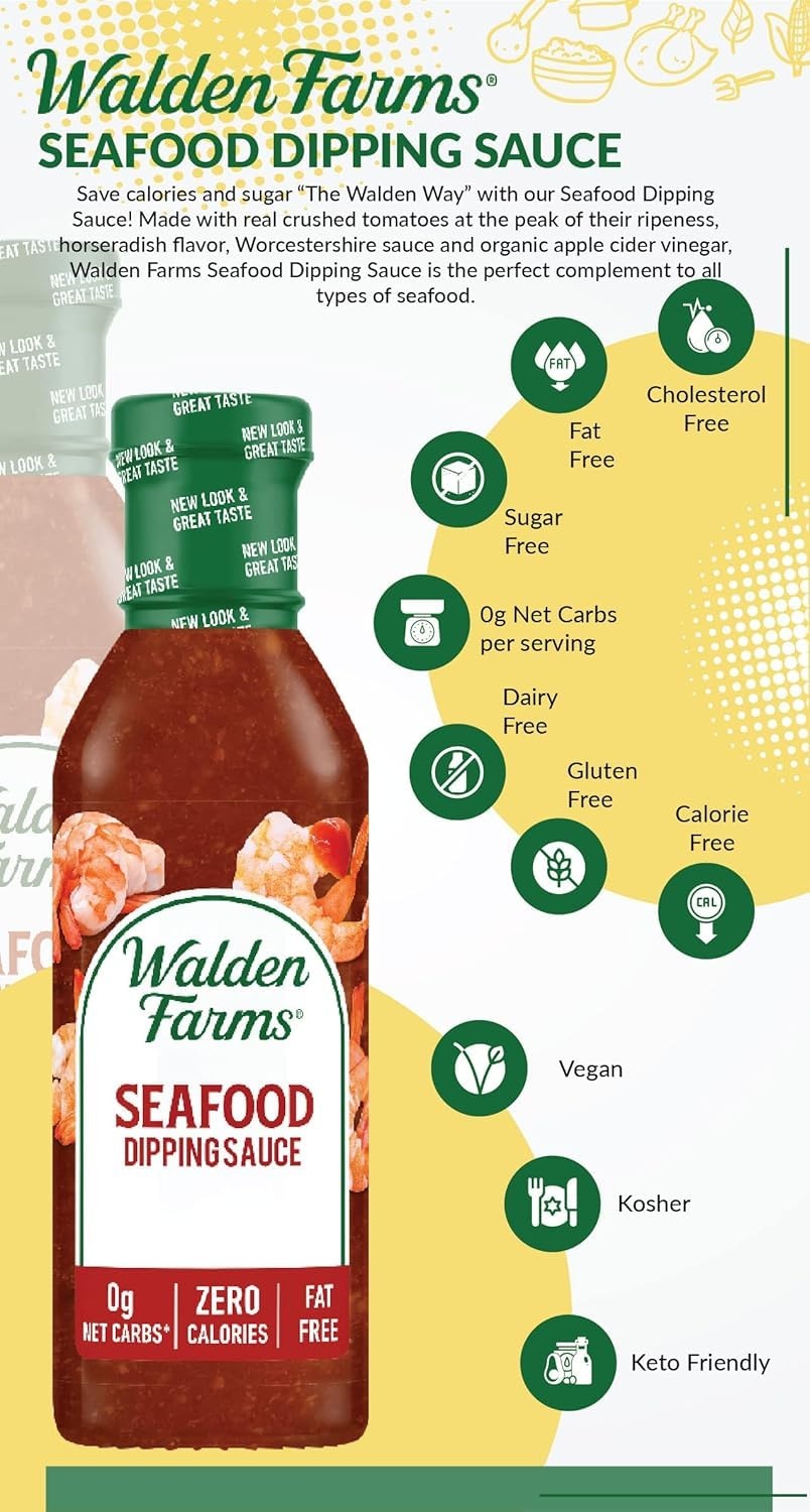 image:imageWalden Farms Sauce 12 Fl Oz Pack of 6 Hickory Smoked BarbecueSeafood