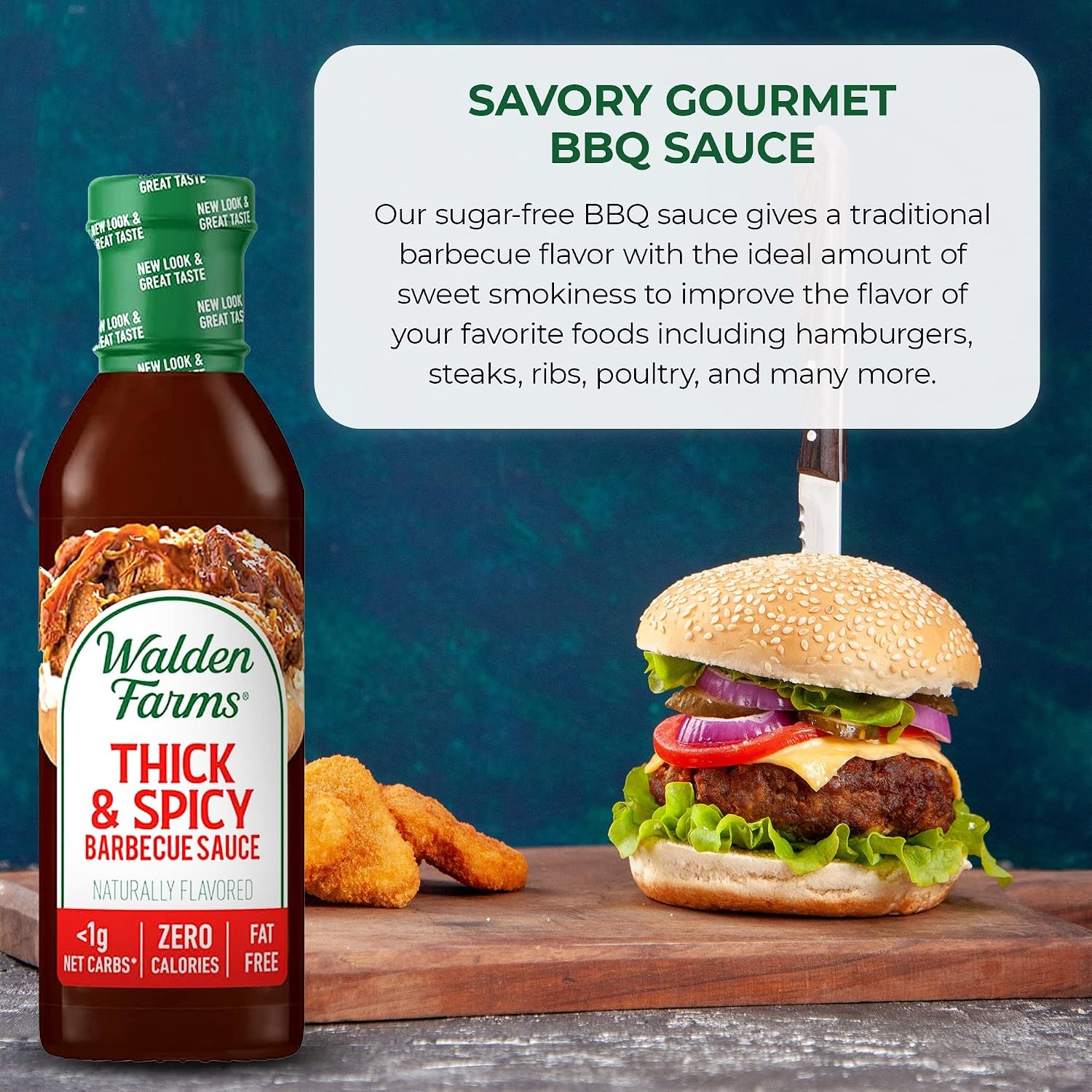 image:imageWalden Farms Sauce 12 Fl Oz Pack of 6 Hickory Smoked BarbecueThick Spicy Barbecue