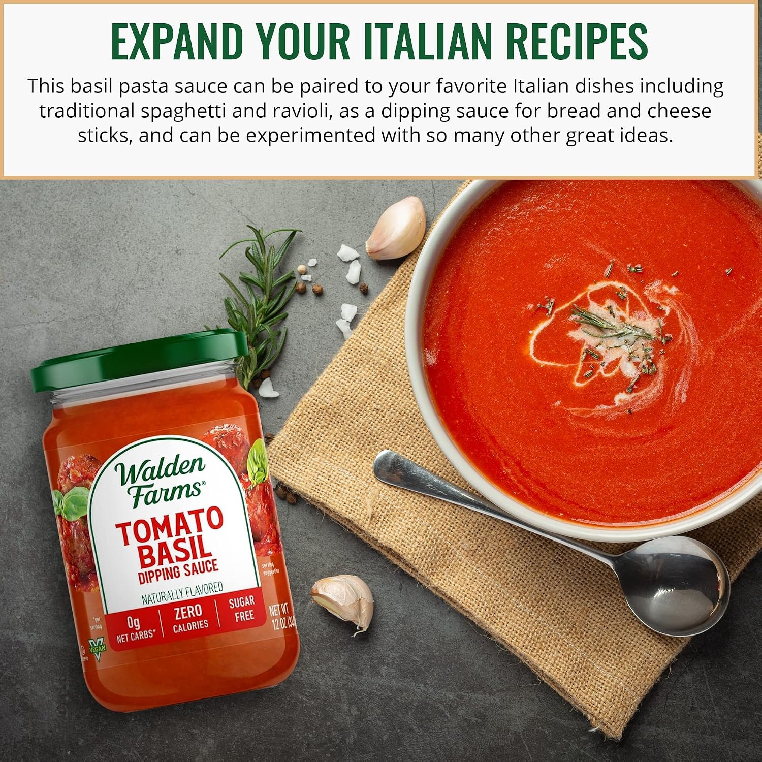 image:imageWalden Farms Sauce 12 Fl Oz Pack of 6 Hickory Smoked BarbecueTomato Basil