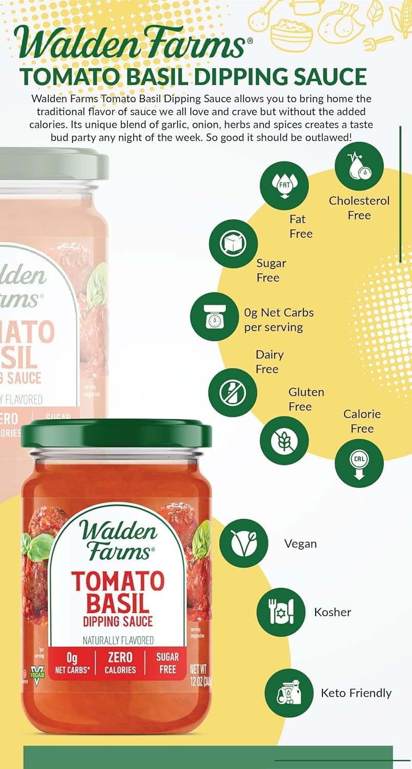 image:imageWalden Farms Sauce 12 Fl Oz Pack of 6 Hickory Smoked BarbecueTomato Basil